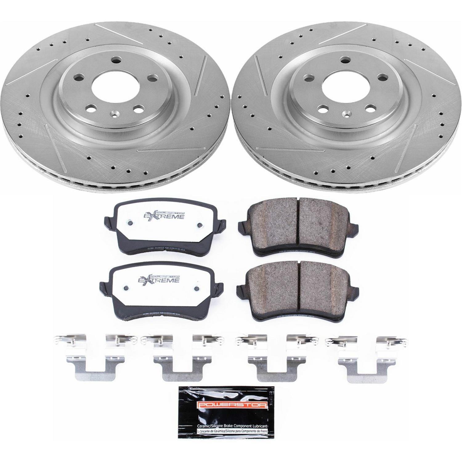 Power Stop 13-16 Audi Q5 Front & Rear Z26 Street Warrior Brake Kit (1x psbK6140-26, 1x psbK5678-26) thumbnail 4