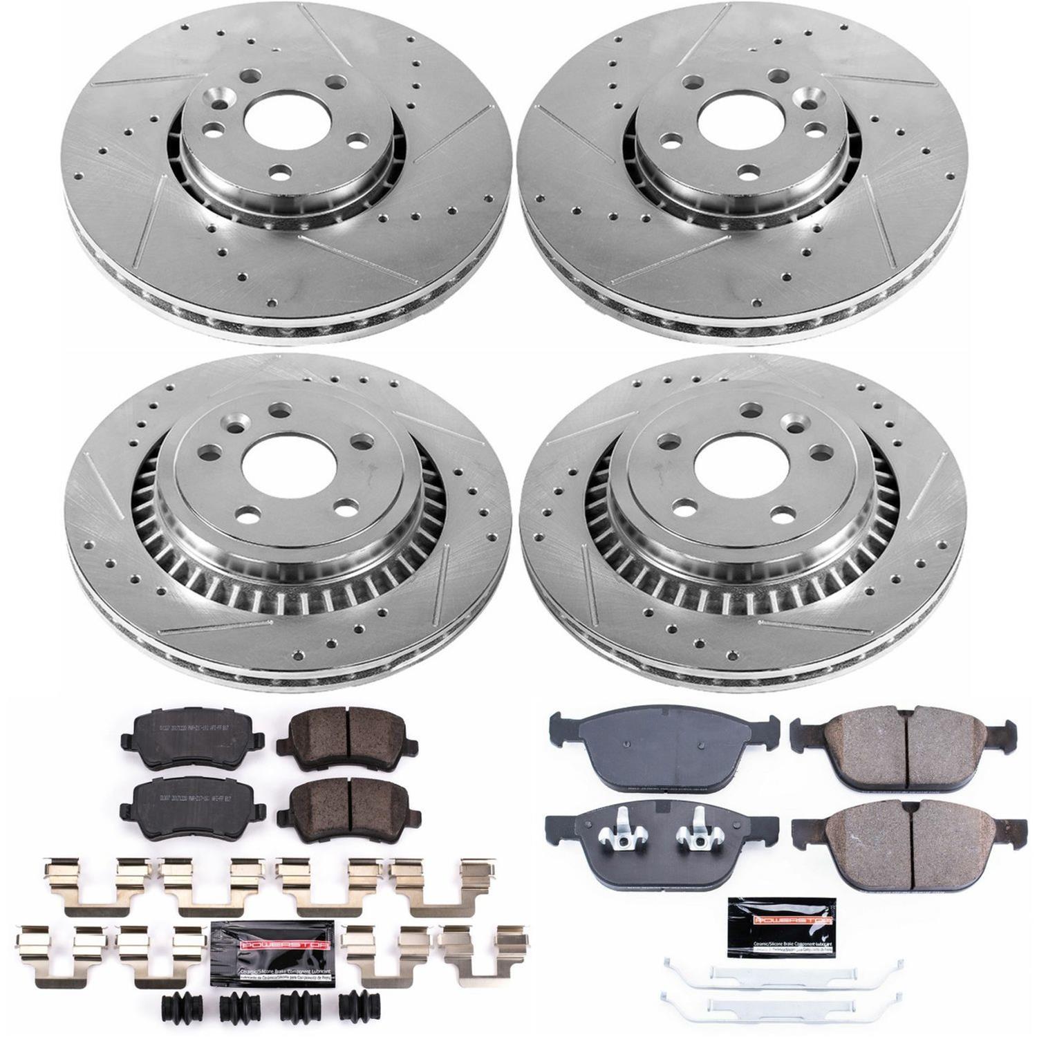 Power Stop 10-15 Volvo XC60 Front & Rear Z23 Evolution Sport Brake Kit (1x psbK5702, 1x psbK5705) thumbnail 4