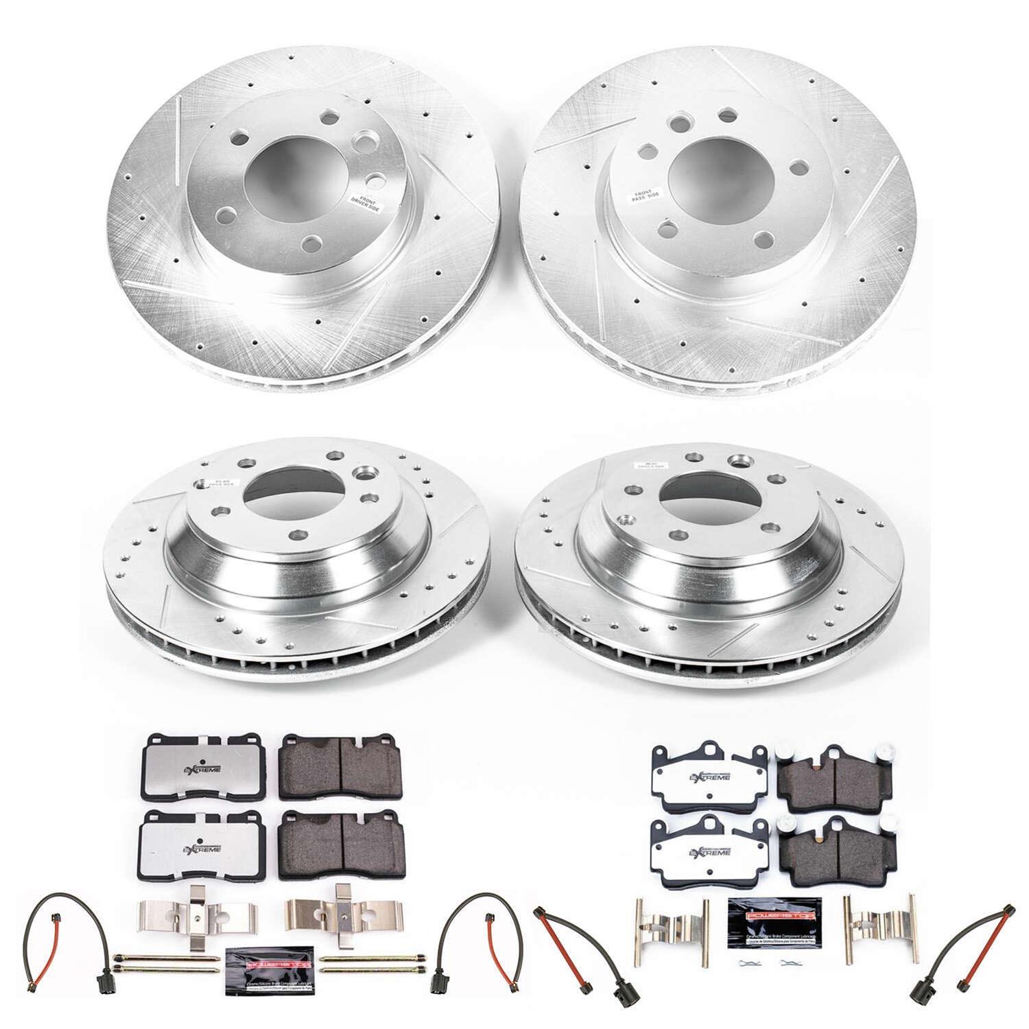 Power Stop 07-10 Volkswagen Touareg Front & Rear Z26 Street Warrior Brake Kit (1x psbK5312-26, 1x psbK4656-26) thumbnail 4