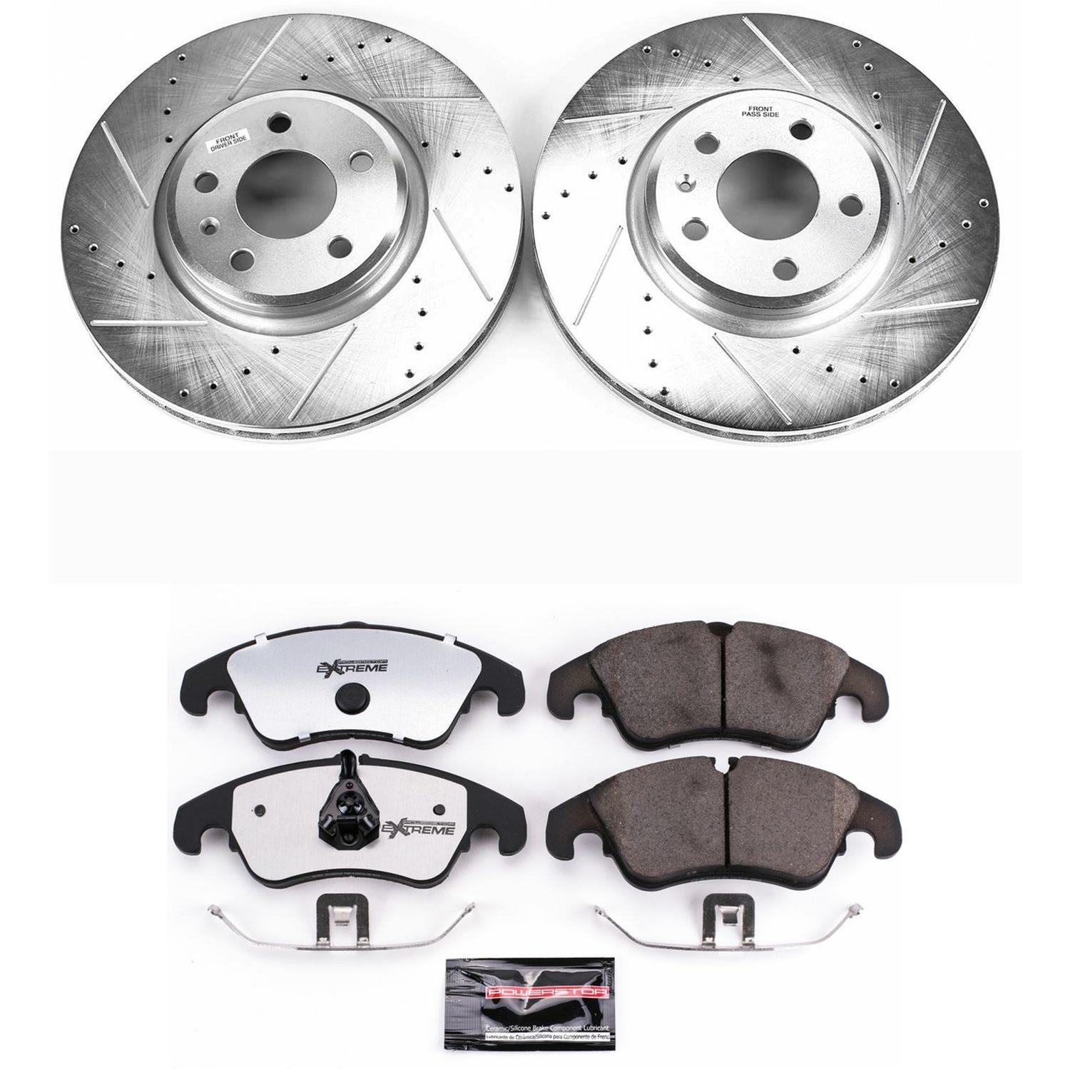Power Stop 09-11 Audi A4 Front & Rear Z26 Street Warrior Brake Kit (1x psbK5752-26, 1x psbK4745-26) thumbnail 5