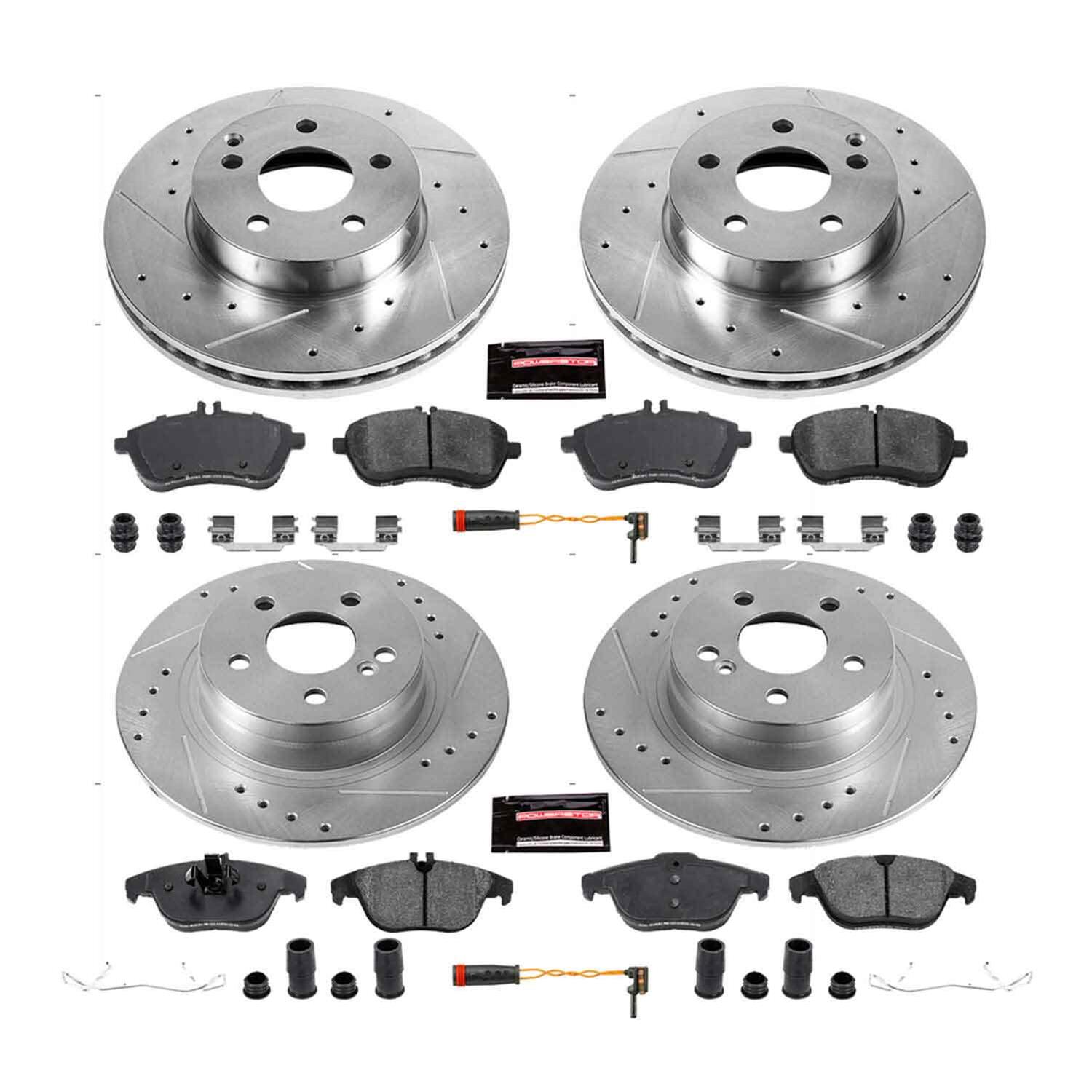 Power Stop 12-15 Mercedes-Benz C250 Front & Rear Z23 Evolution Sport Brake Kit (1x psbK5790, 1x psbK5625) thumbnail 3
