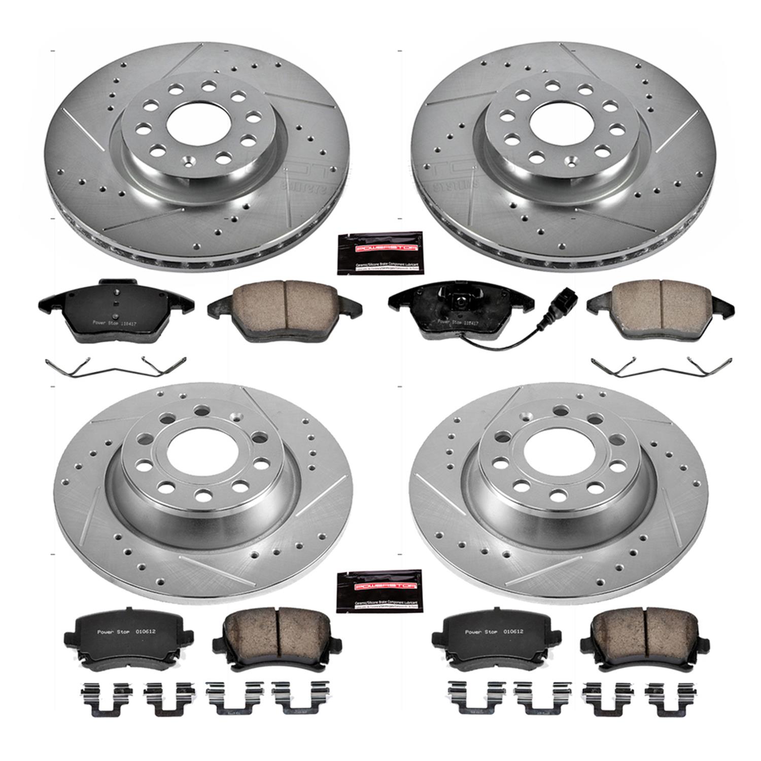 Power Stop 2013 Audi A3 Front & Rear Z23 Evolution Sport Brake Kit (1x psbK2259, 1x psbK5662) thumbnail 8