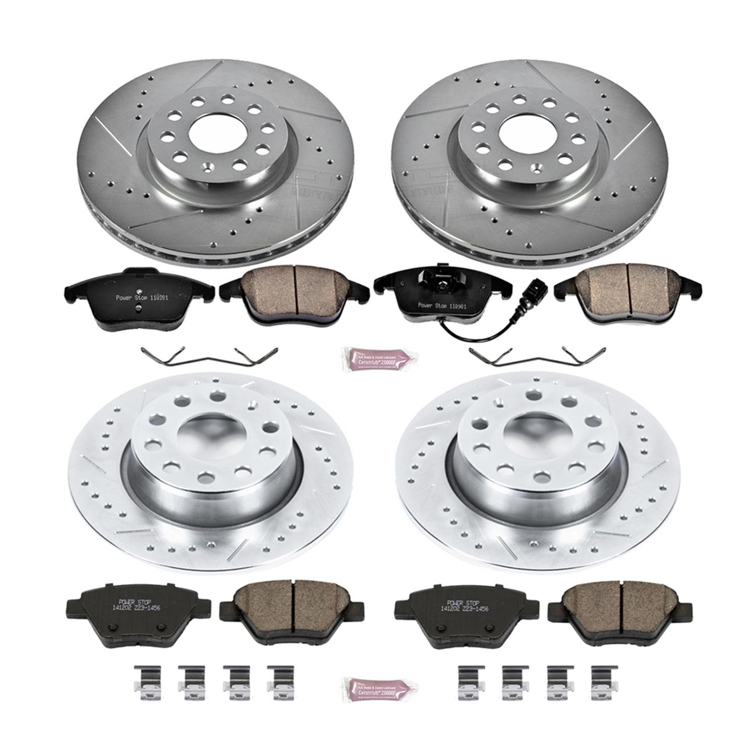 2014 VOLKSWAGEN PASSAT Power Stop K5803 Power Stop Z23 Evolution Sport Brake Upgrade Kits
