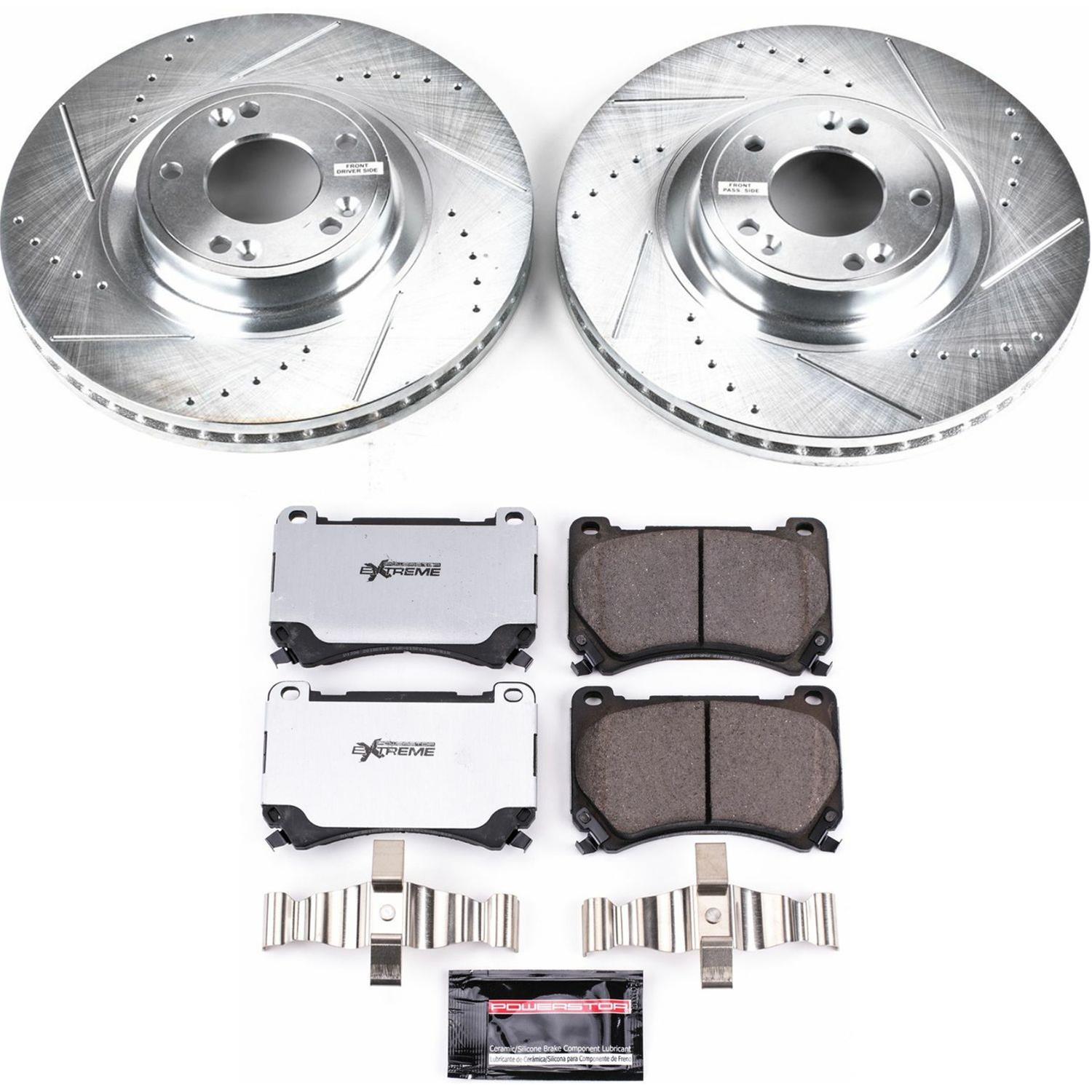 Power Stop 10-14 Hyundai Genesis Front & Rear Z26 Street Warrior Brake Kit (1x psbK5843-26, 1x psbK5848-26) thumbnail 4