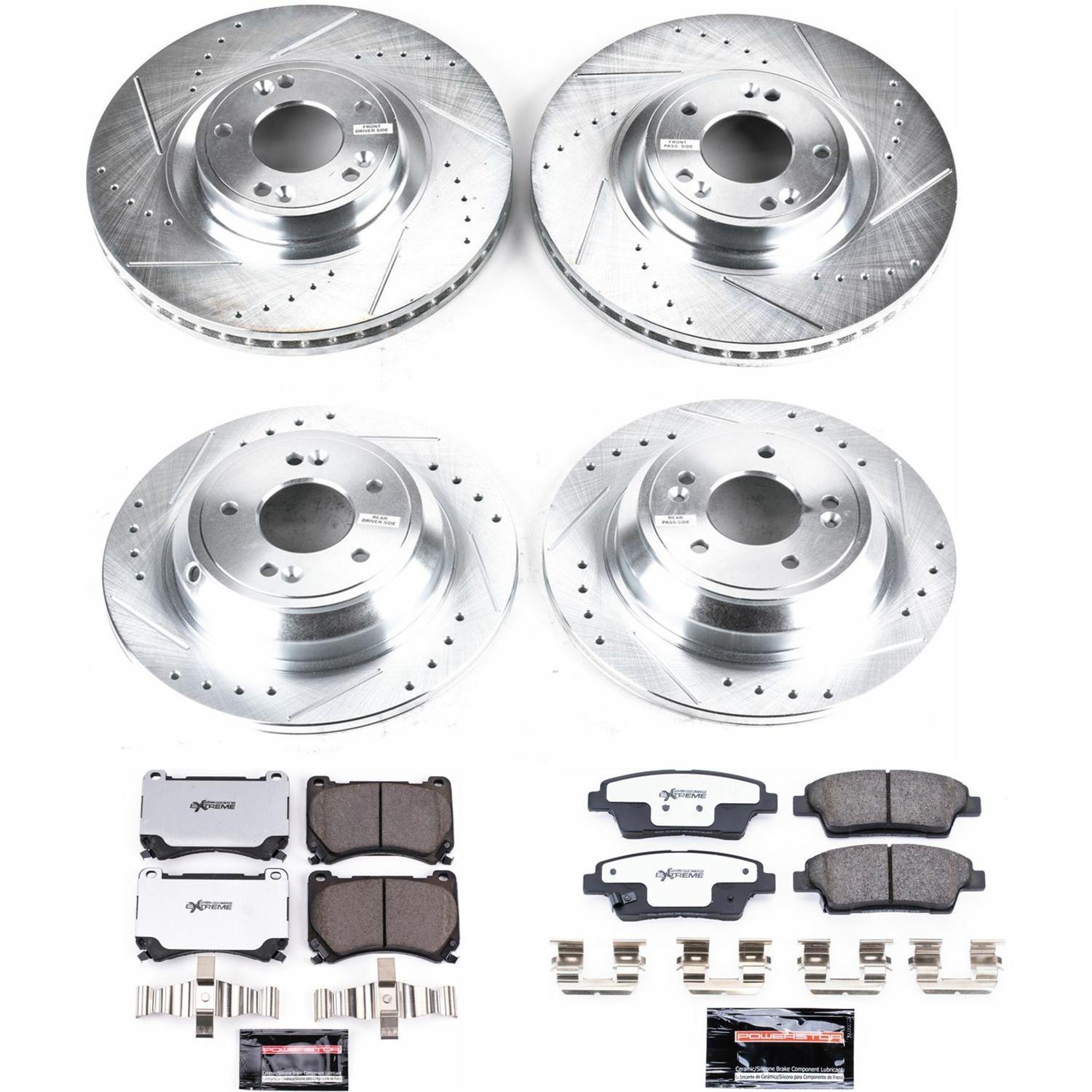 Power Stop 10-14 Hyundai Genesis Front & Rear Z26 Street Warrior Brake Kit (1x psbK5843-26, 1x psbK5848-26) thumbnail 3