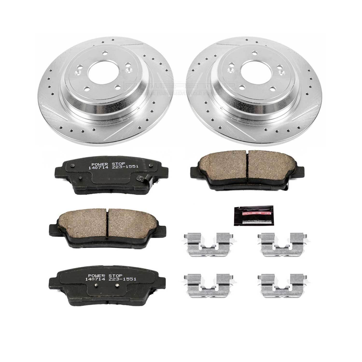 Power Stop 12-14 Hyundai Genesis Front & Rear Z23 Evolution Sport Brake Kit (1x psbK5928, 1x psbK5848) thumbnail 4