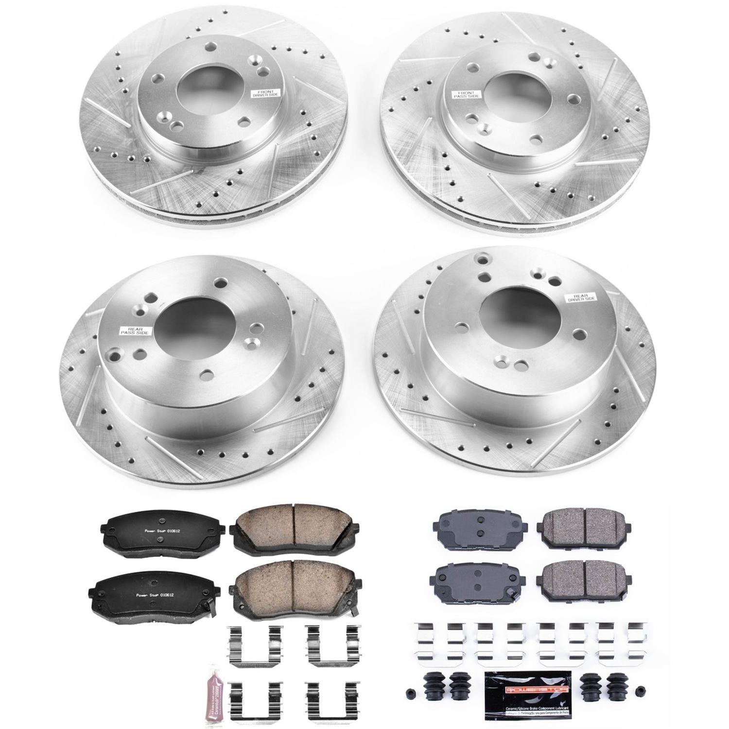 Power Stop 07-10 Kia Rondo Front & Rear Z23 Evolution Sport Brake Kit (1x psbK5851, 1x psbK5853) thumbnail 2