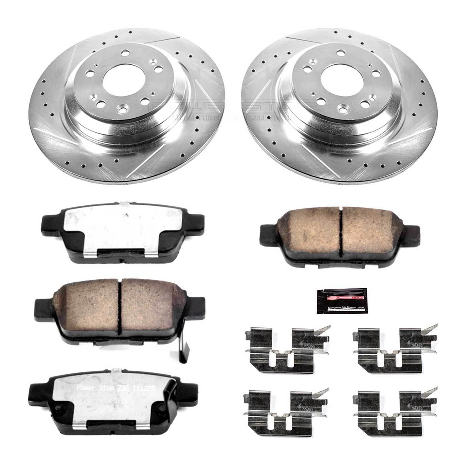 Power Stop 09-14 Acura TL Front and Rear Z36 Truck & Tow Kit w/Cals (1x psbS6026, 1x psbK5855-36, 1x psbK5854-36, 1x psbS3102) thumbnail 4