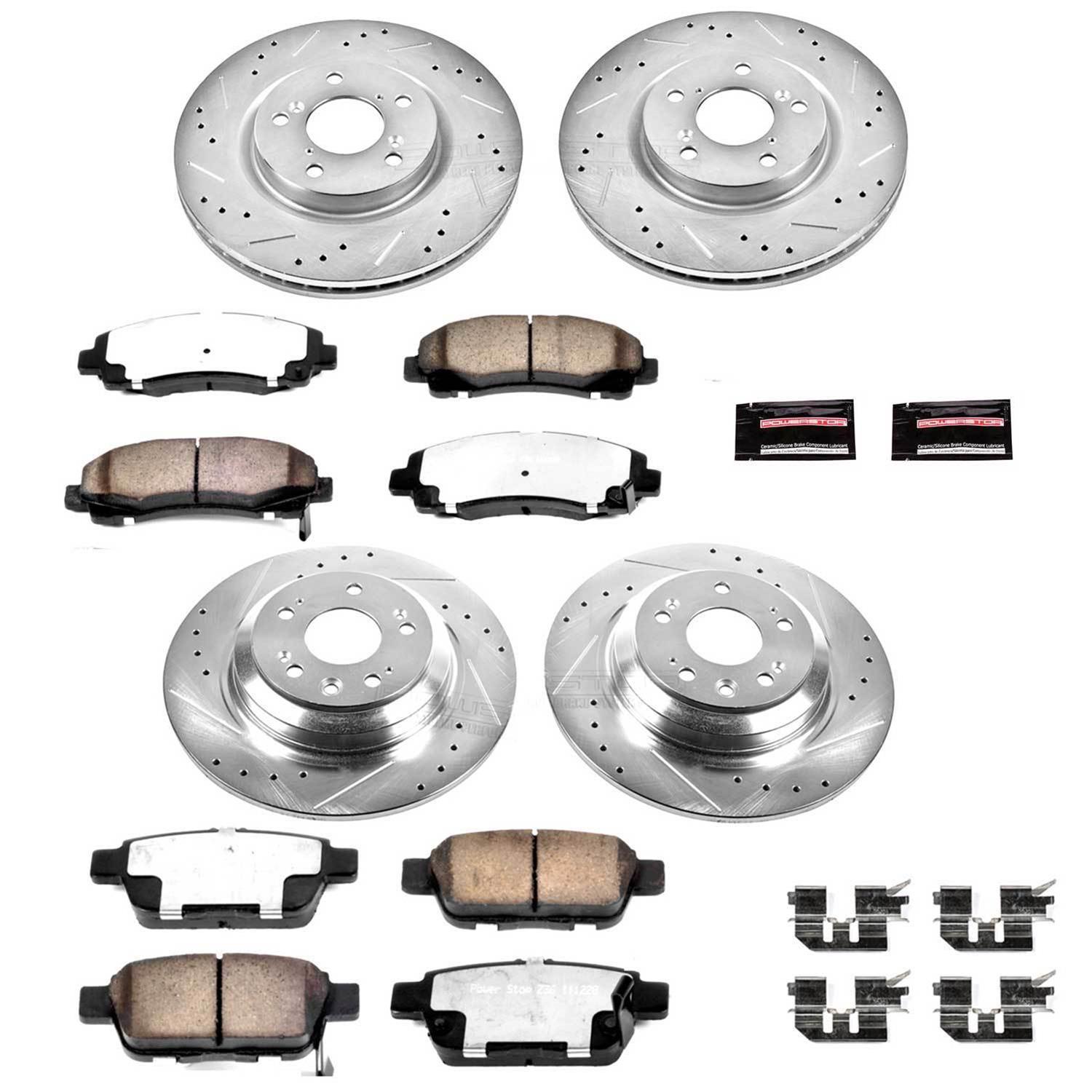 Power Stop 09-14 Acura TL Front & Rear Z36 Truck & Tow Brake Kit (1x psbK5855-36, 1x psbK5854-36) thumbnail 3