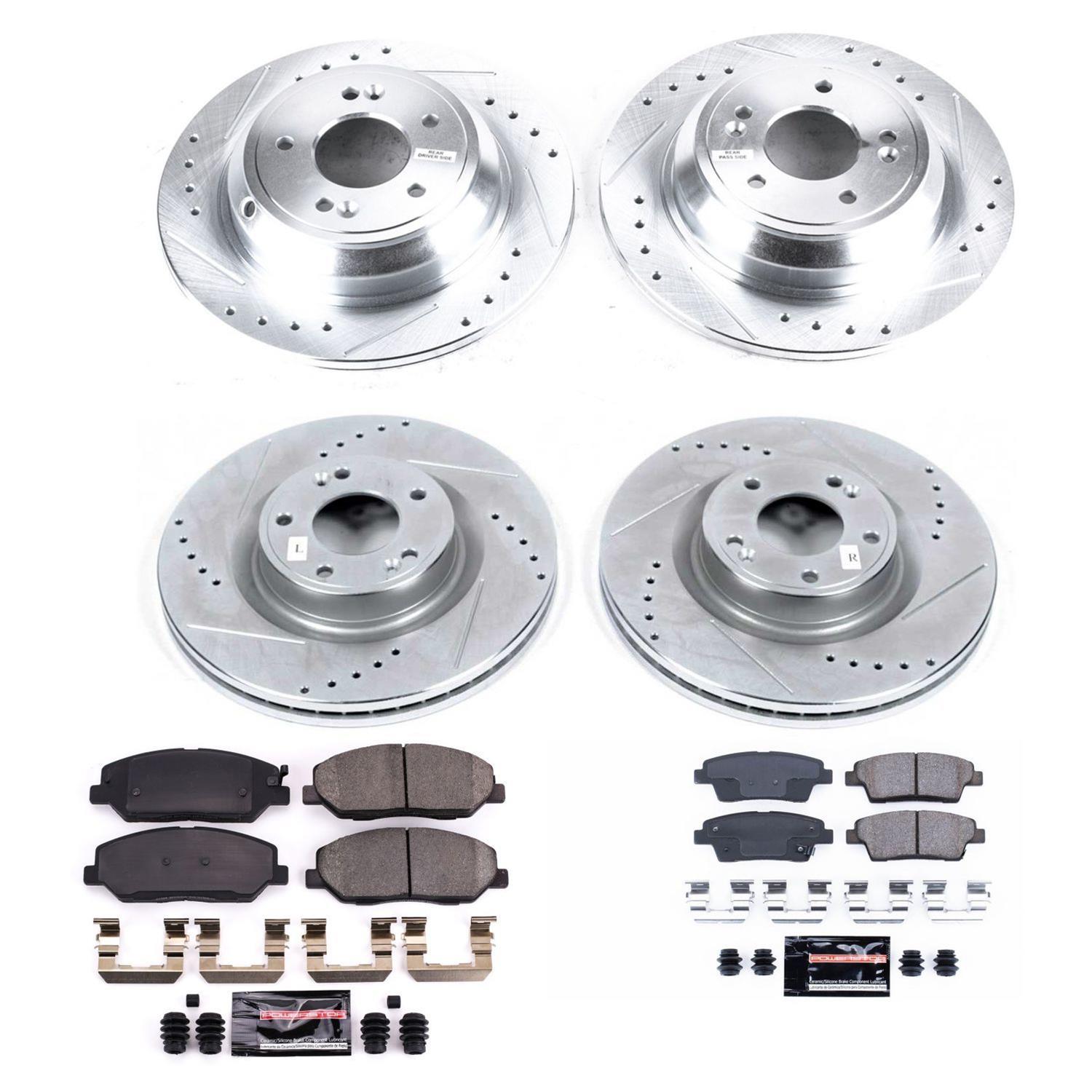 Power Stop 10-11 Hyundai Genesis Front & Rear Z23 Evolution Sport Brake Kit (1x psbK5921, 1x psbK5848) thumbnail 2
