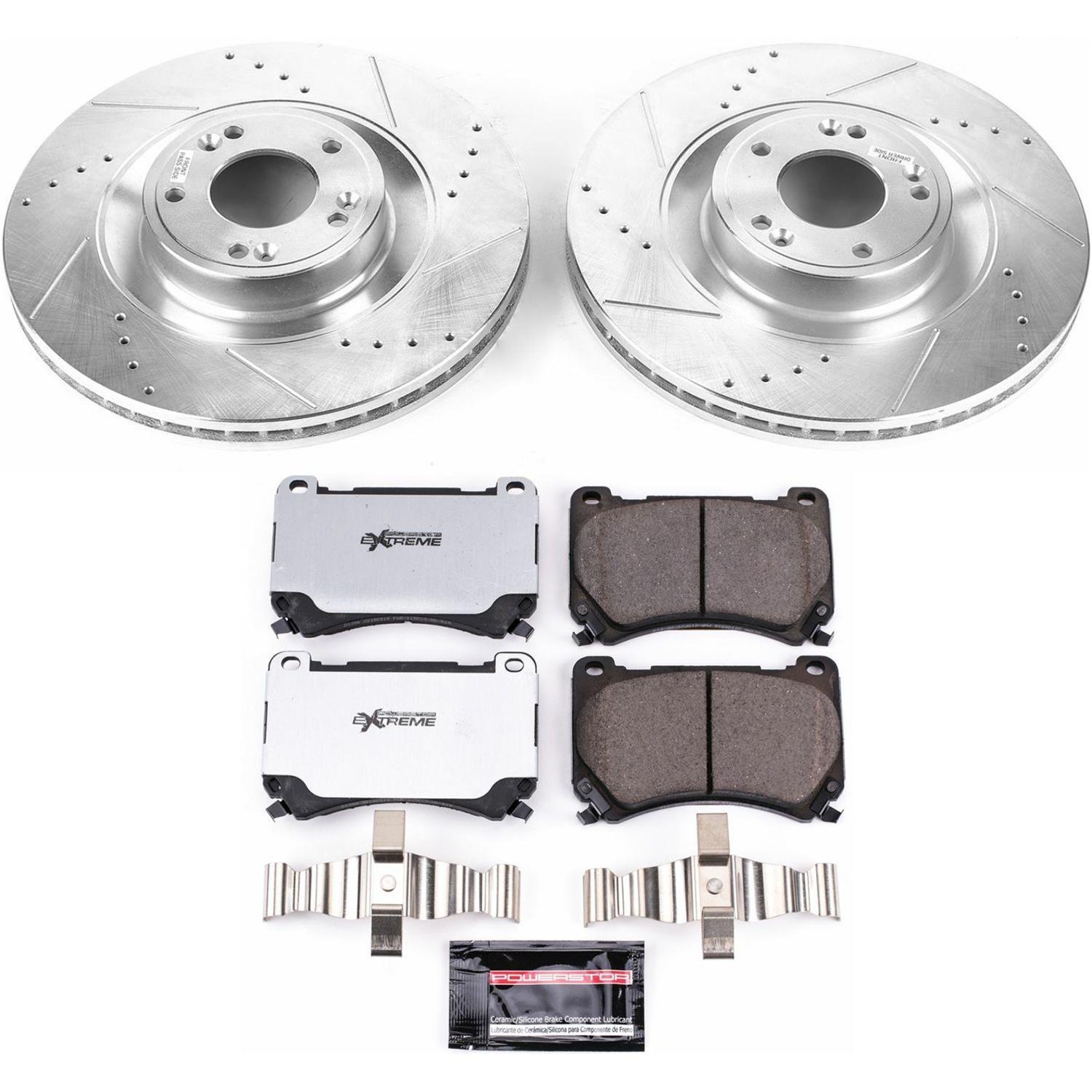 Power Stop 12-14 Hyundai Genesis Front & Rear Z26 Street Warrior Brake Kit (1x psbK5848-26, 1x psbK5928-26) thumbnail 6