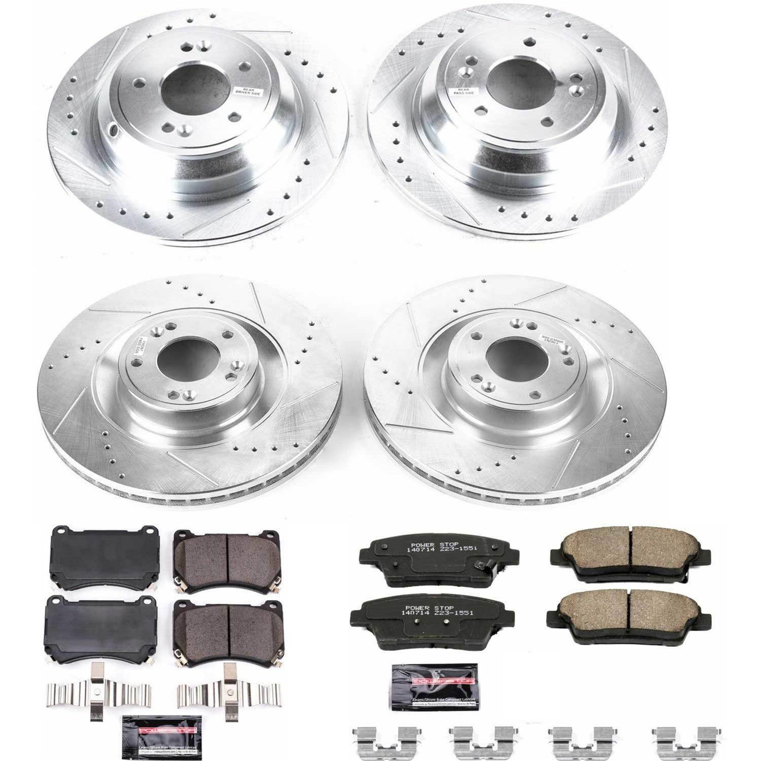 Power Stop 12-14 Hyundai Genesis Front & Rear Z23 Evolution Sport Brake Kit (1x psbK5928, 1x psbK5848) thumbnail 2