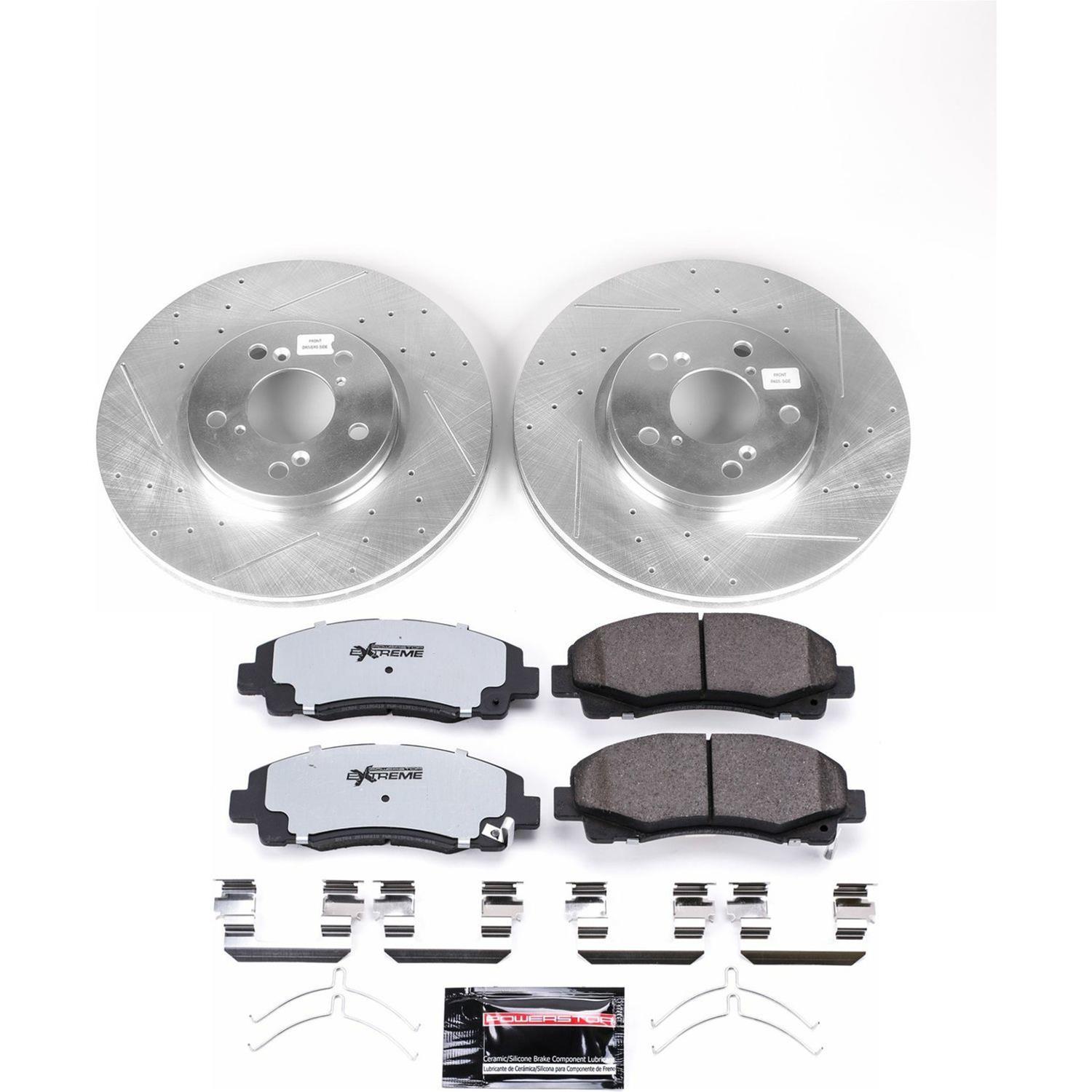 Power Stop 12-14 Honda Ridgeline Front Z36 Truck & Tow Kit w/Cals (1x psbK5939-36, 1x psbS3102) thumbnail 5