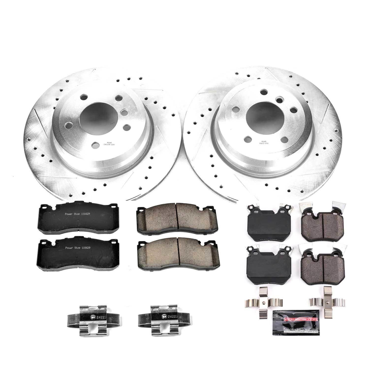 Power Stop 11-13 BMW 135i Front & Rear Z23 Evolution Sport Brake Kit (1x psbK6007, 1x psbK6004) thumbnail 2