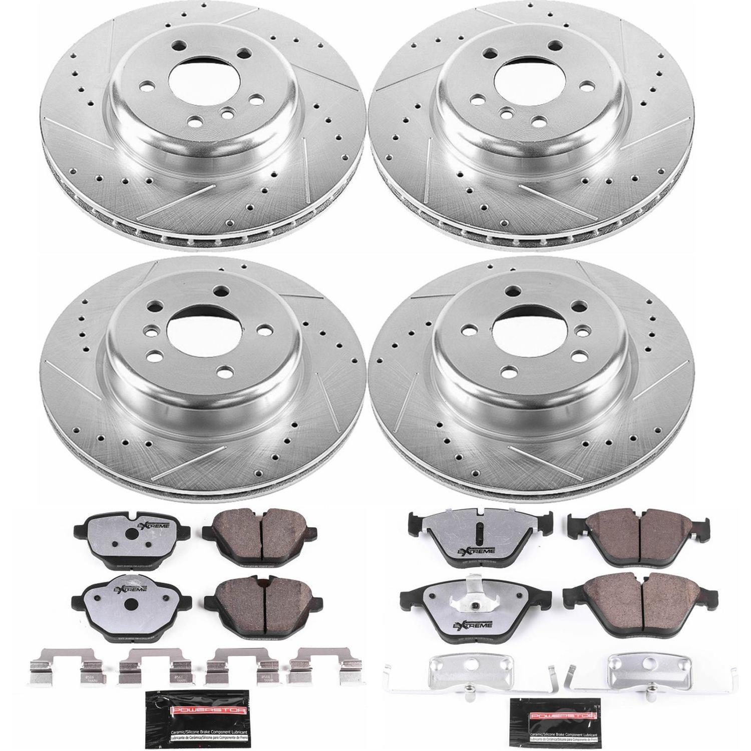 Power Stop 14-16 BMW 535d Front & Rear Z26 Street Warrior Brake Kit (1x psbK6020-26, 1x psbK6034-26) thumbnail 2