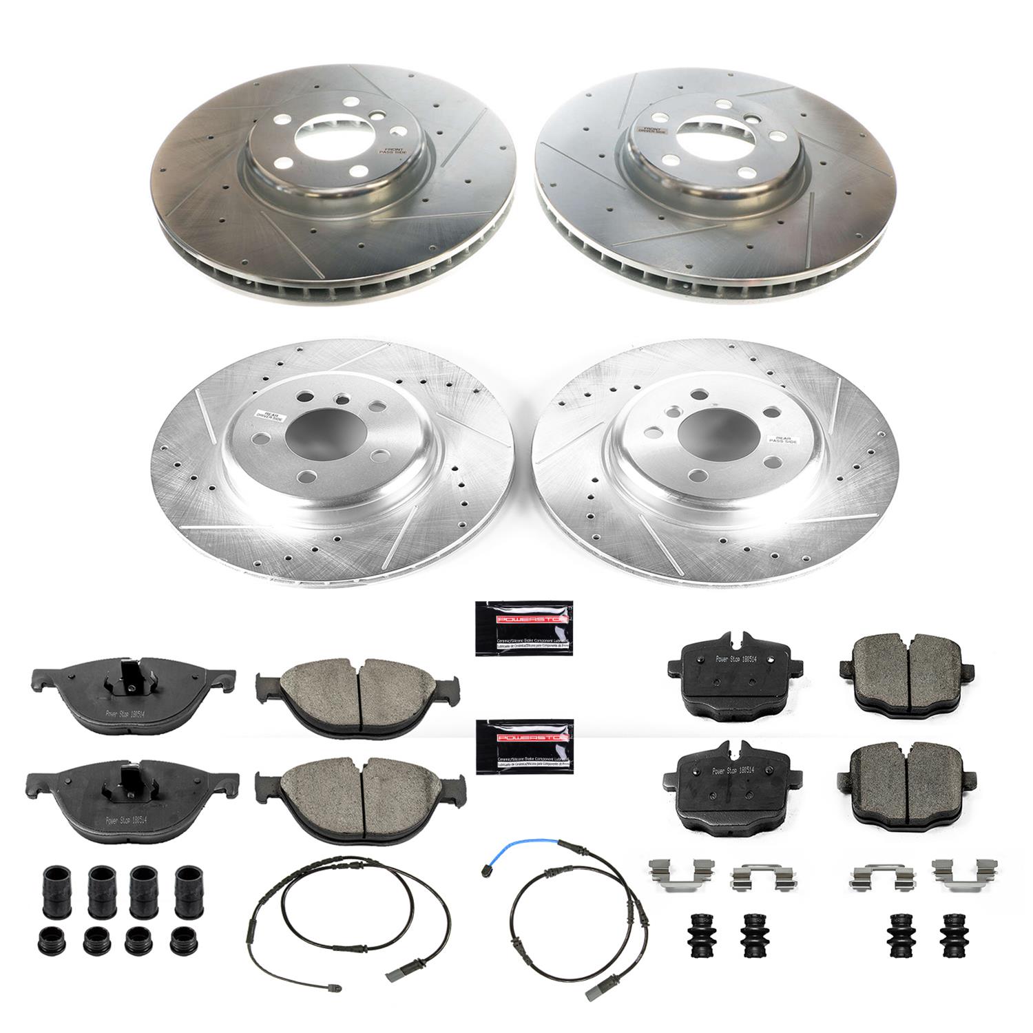 Power Stop 11-16 BMW 550i Front & Rear Z23 Evolution Sport Brake Kit (1x psbK6026, 1x psbK6037) thumbnail 3