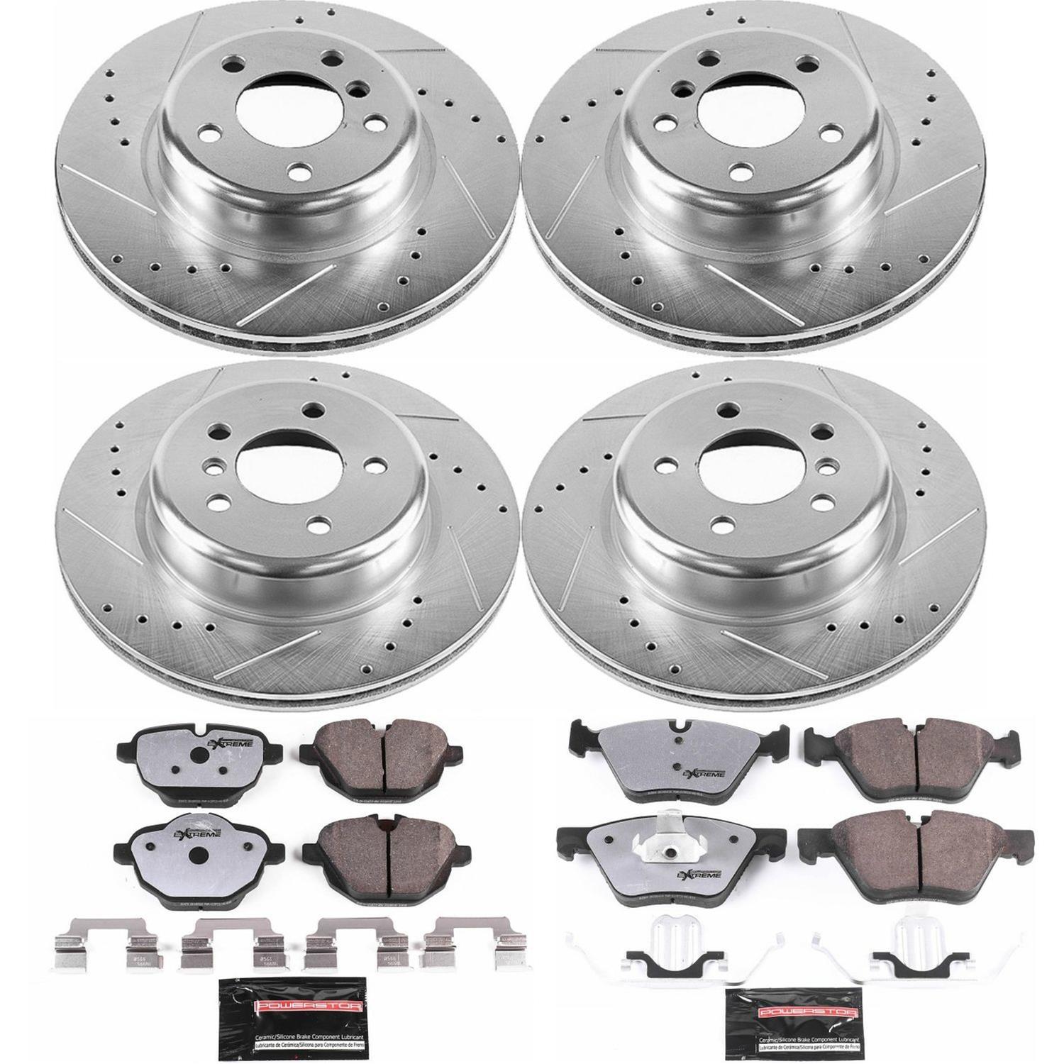 Power Stop 11-16 BMW 528i Front & Rear Z26 Street Warrior Brake Kit (1x psbK6034-26, 1x psbK6032-26) thumbnail 2