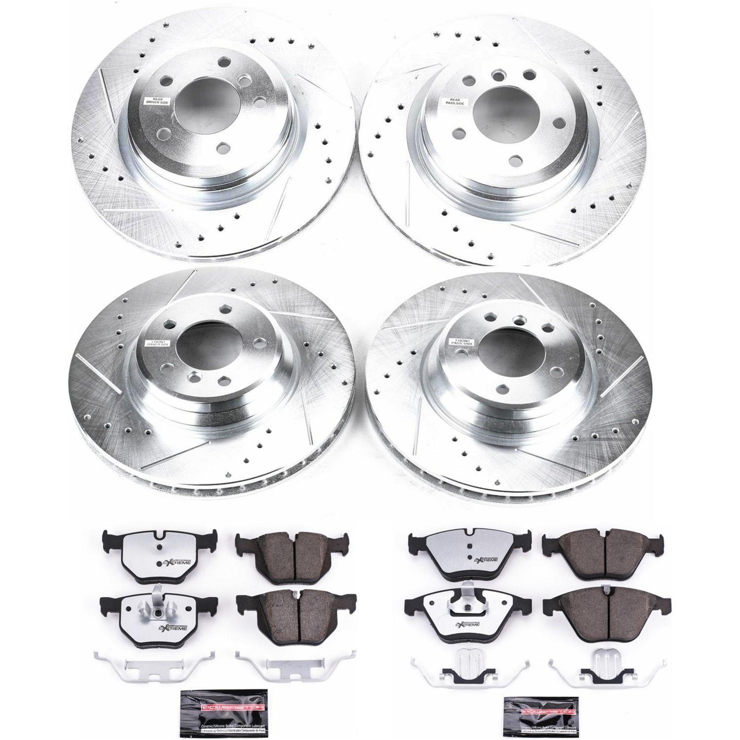 Power Stop 11-13 BMW 335i Front & Rear Z26 Street Warrior Brake Kit (1x psbK5982-26, 1x psbK6055-26) thumbnail 4