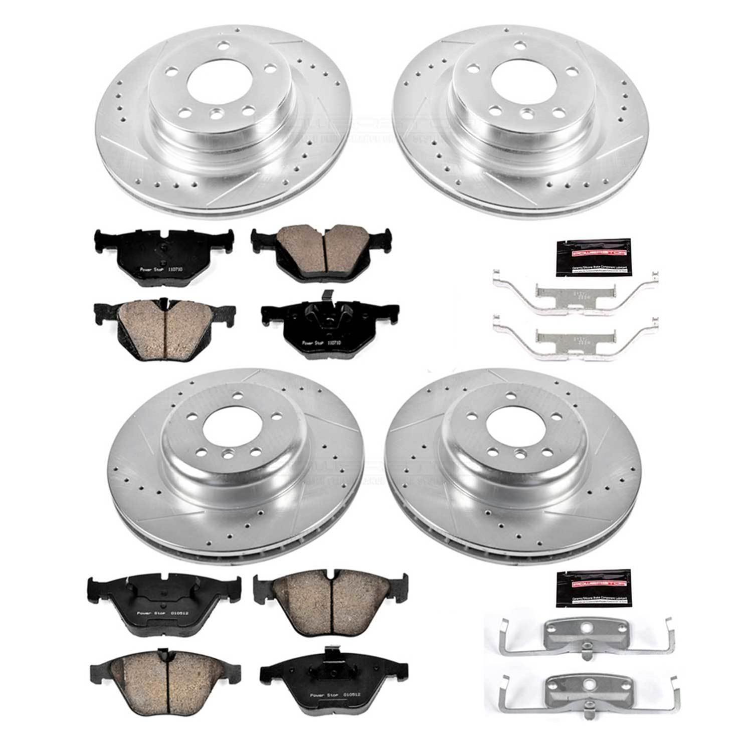 Power Stop 11-13 BMW 335i xDrive Front & Rear Z23 Evolution Sport Brake Kit (1x psbK6058, 1x psbK5982) thumbnail 2