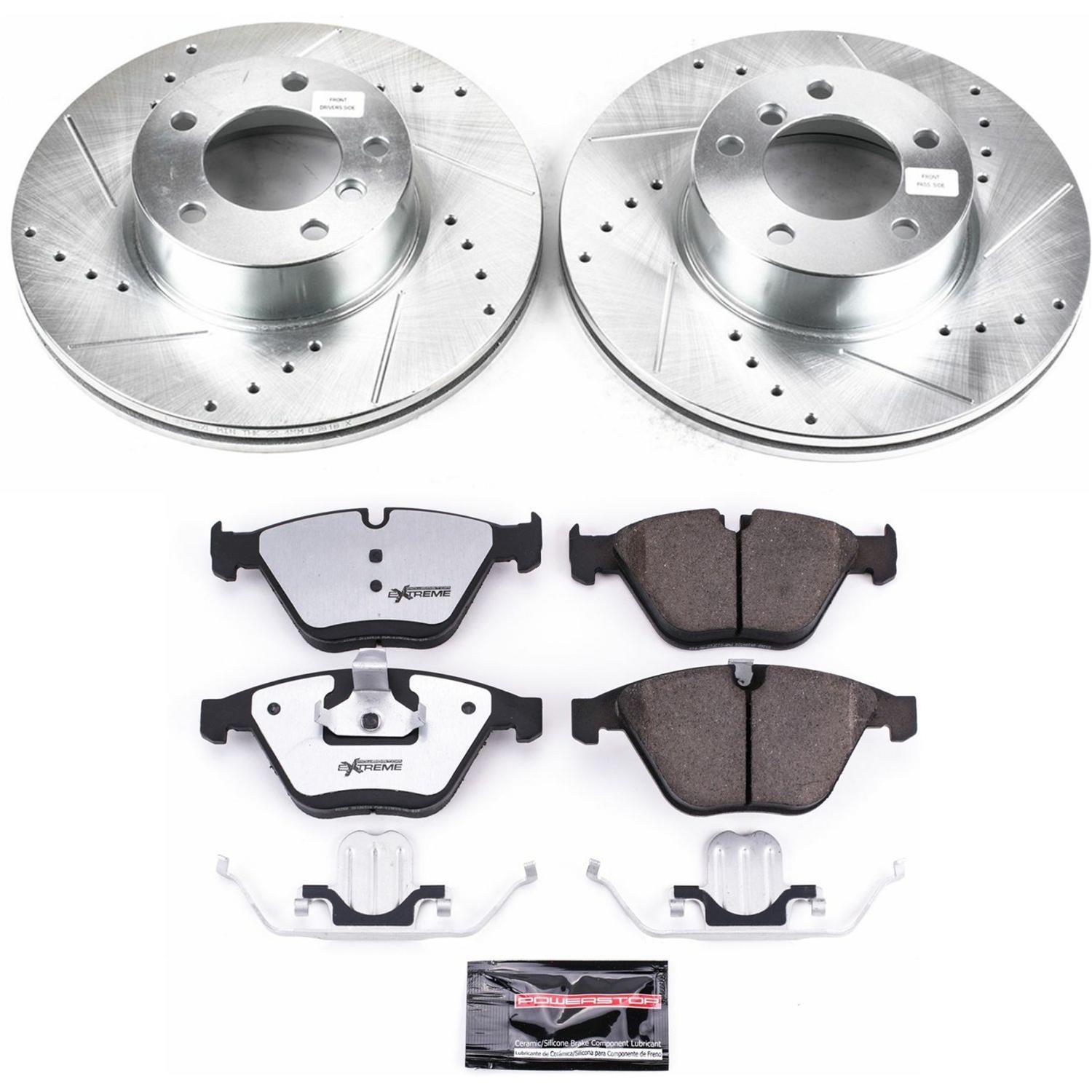 Power Stop 13-15 BMW X1 Front & Rear Z26 Street Warrior Brake Kit (1x psbK6073-26, 1x psbK7008-26) thumbnail 5