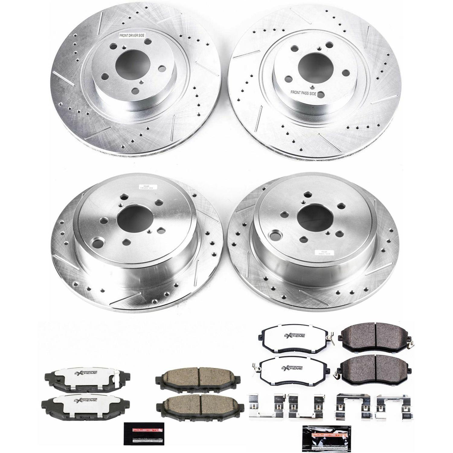 Power Stop 10-13 Subaru Forester Front & Rear Z26 Street Warrior Brake Kit (1x psbK6082-26, 1x psbK4631-26) thumbnail 5