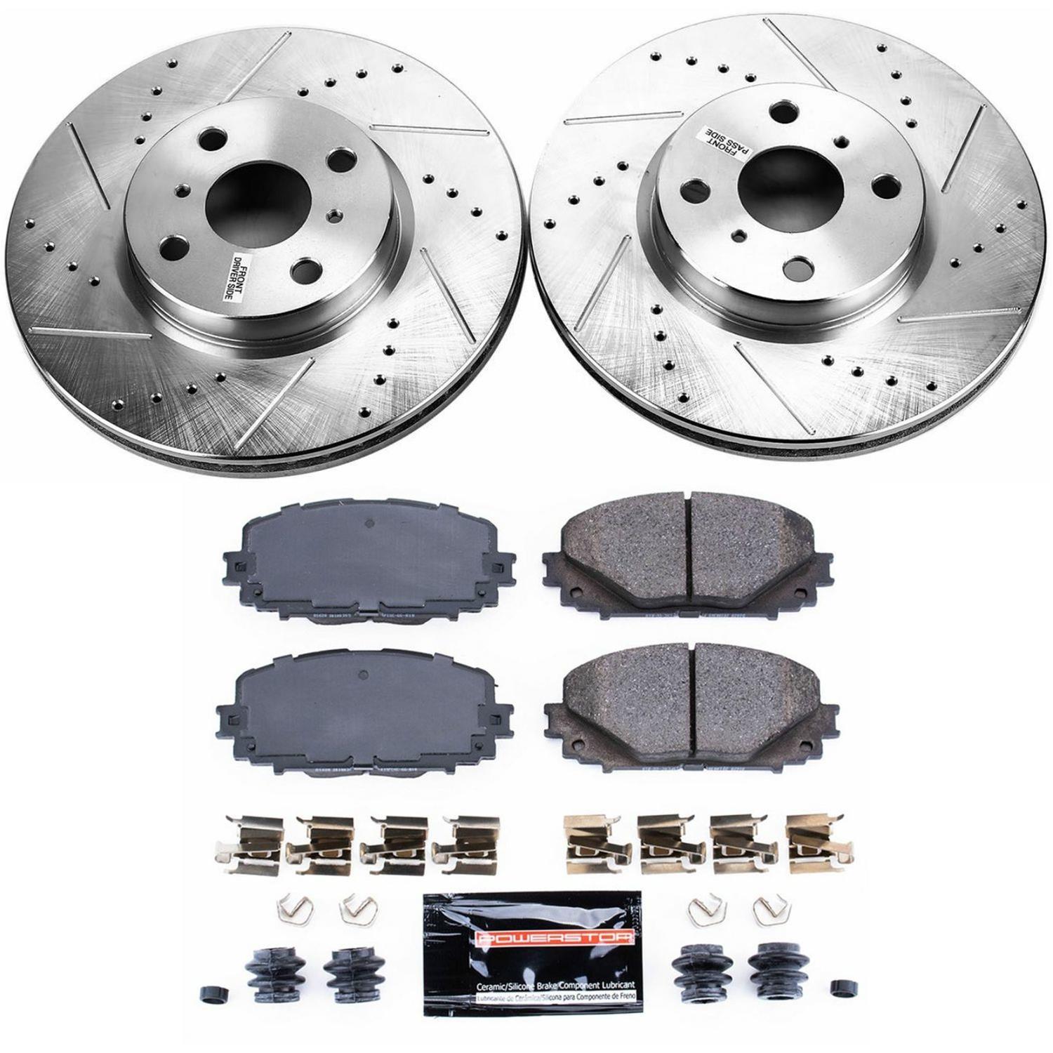 Power Stop 12-18 Toyota Yaris Front & Rear Z23 Evolution Sport Brake Kit (1x psbK6106, 1x psbK6104) thumbnail 4
