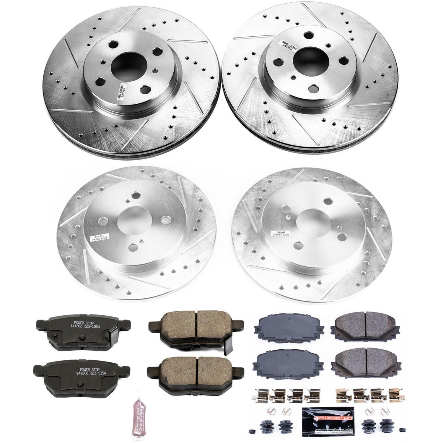 Power Stop 12-18 Toyota Yaris Front & Rear Z23 Evolution Sport Brake Kit (1x psbK6106, 1x psbK6104) thumbnail 5