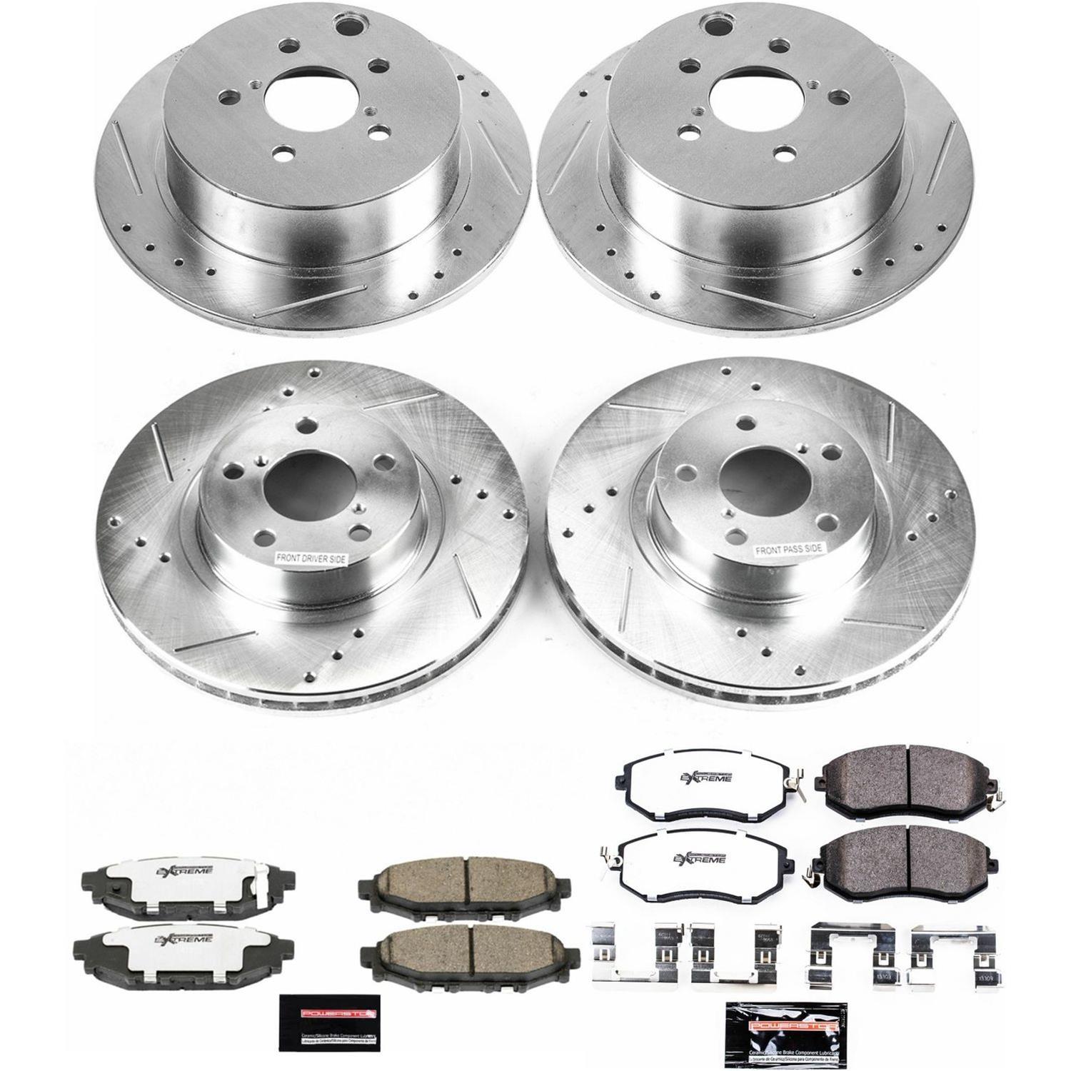 Power Stop 12-16 Subaru Impreza Front & Rear Z26 Street Warrior Brake Kit (1x psbK6111-26, 1x psbK6107-26) thumbnail 4