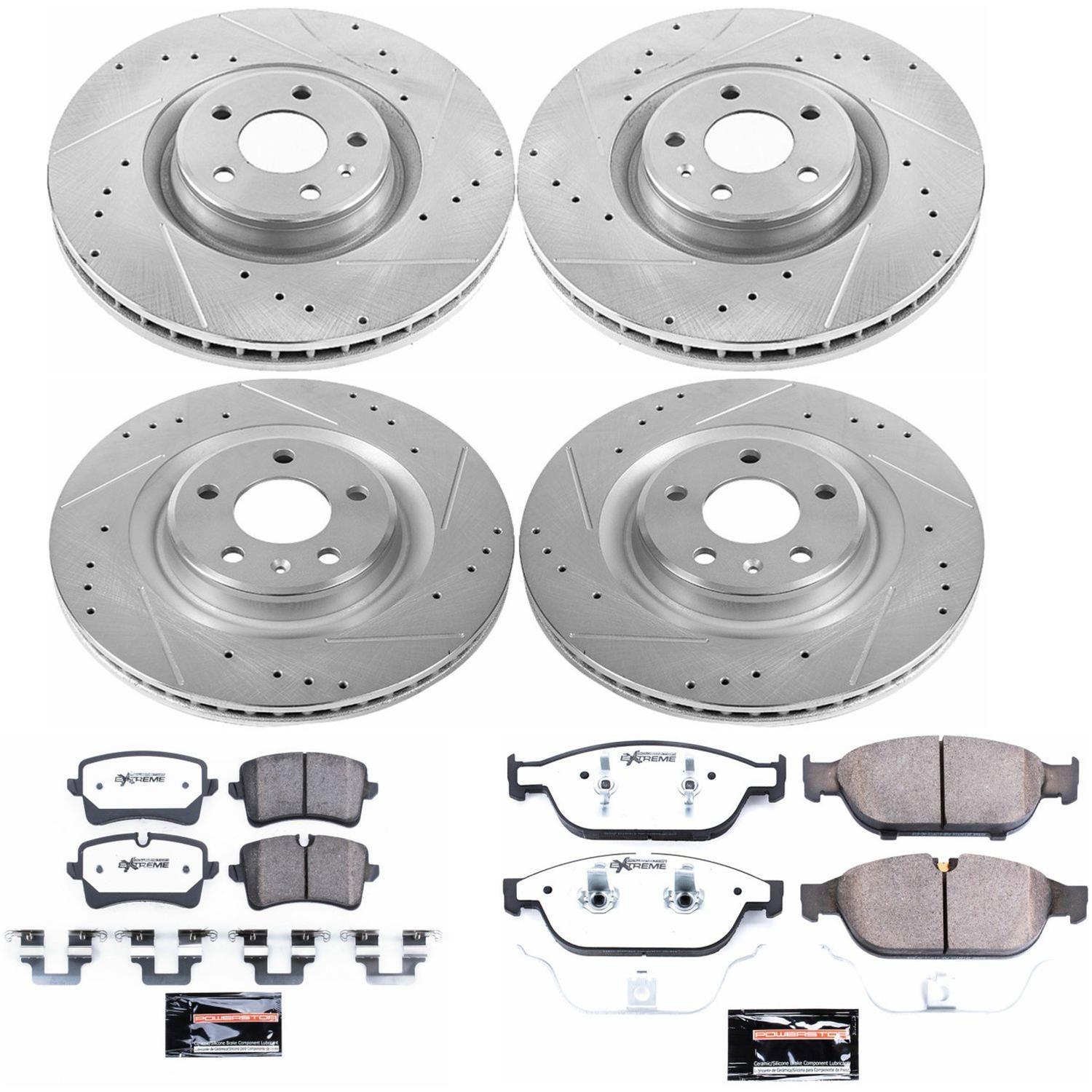 Power Stop 2012 Audi A7 Quattro Front & Rear Z26 Street Warrior Brake Kit (1x psbK6001-26, 1x psbK6129-26) thumbnail 4