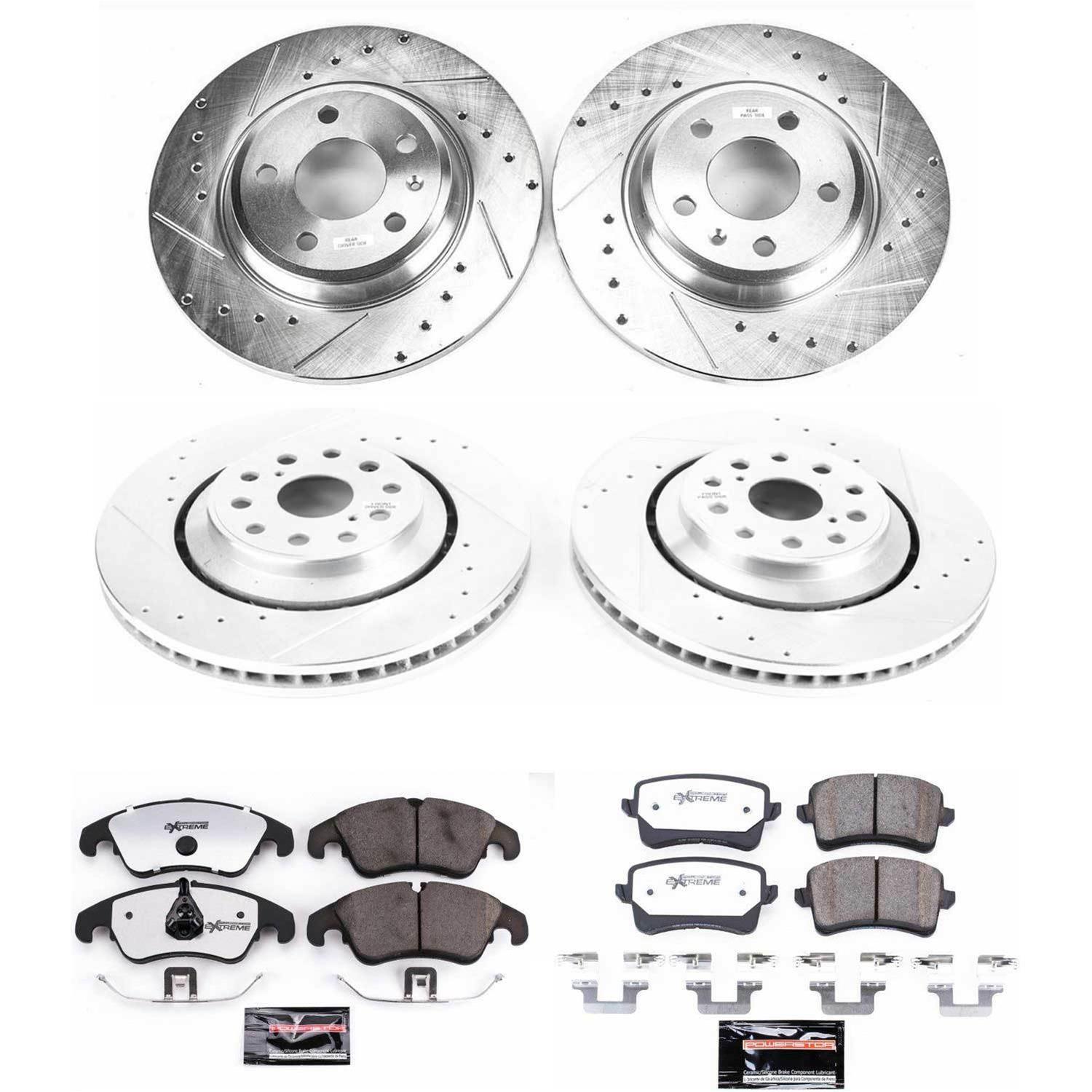 Power Stop 12-16 Audi A4 Front & Rear Z26 Street Warrior Brake Kit (1x psbK6133-26, 1x psbK4745-26) thumbnail 4