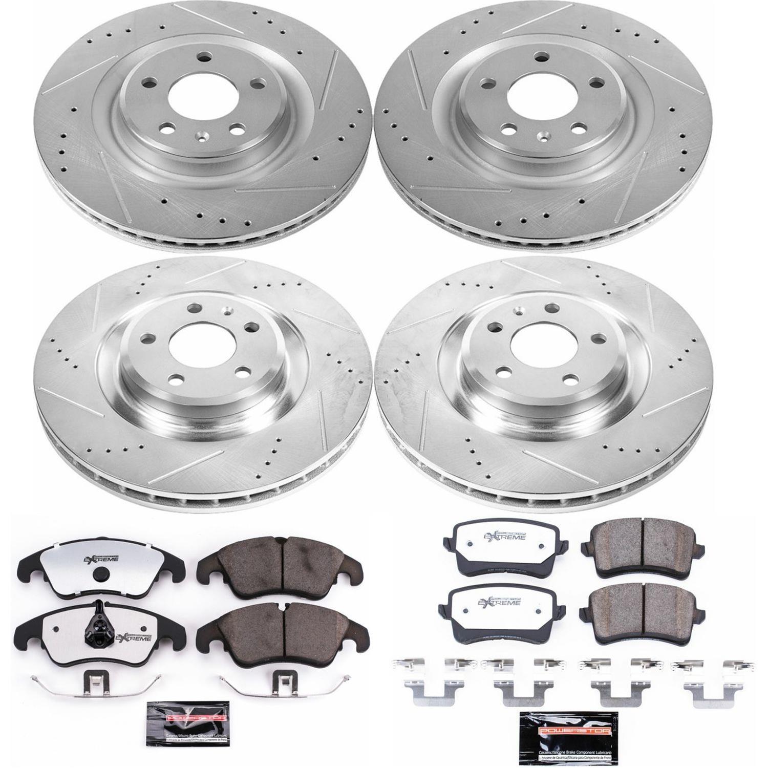 Power Stop 2011 Audi S4 Front & Rear Z26 Street Warrior Brake Kit (1x psbK6154-26, 1x psbK5678-26) thumbnail 4