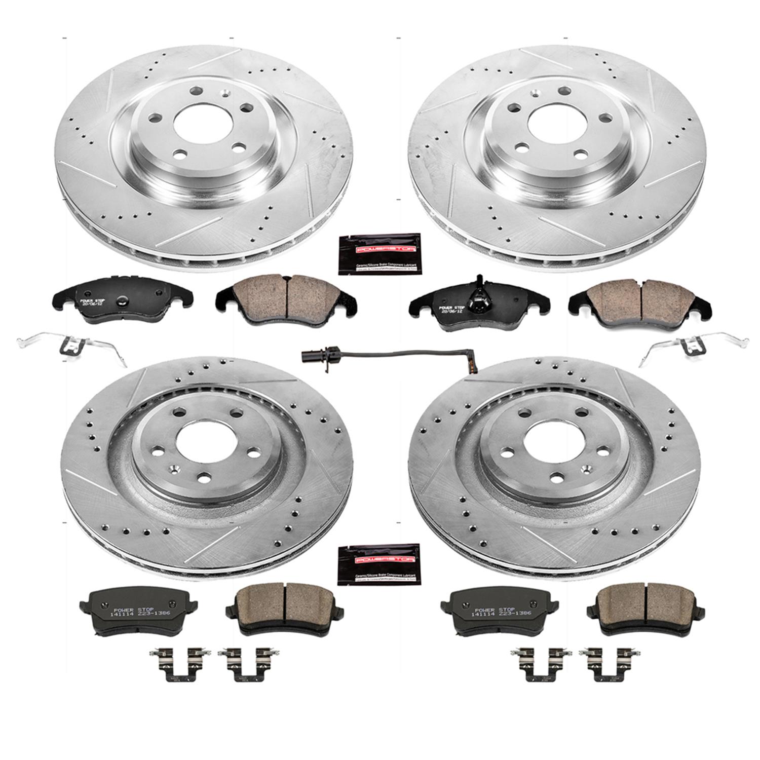Power Stop 10-11 Audi S4 Front & Rear Z23 Evolution Sport Brake Kit (1x psbK4746, 1x psbK6154) thumbnail 8