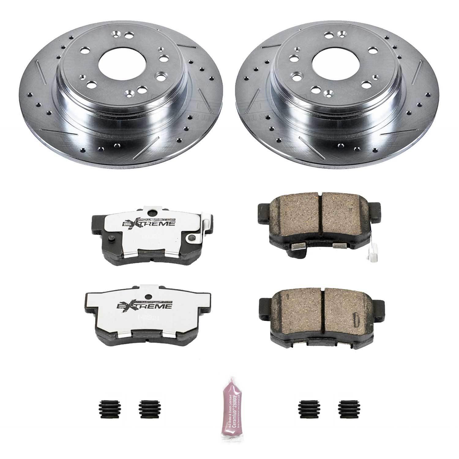 Power Stop 02-04 Honda CR-V Front & Rear Z26 Street Warrior Brake Kit (1x psbK6172-26, 1x psbK1043-26) thumbnail 9
