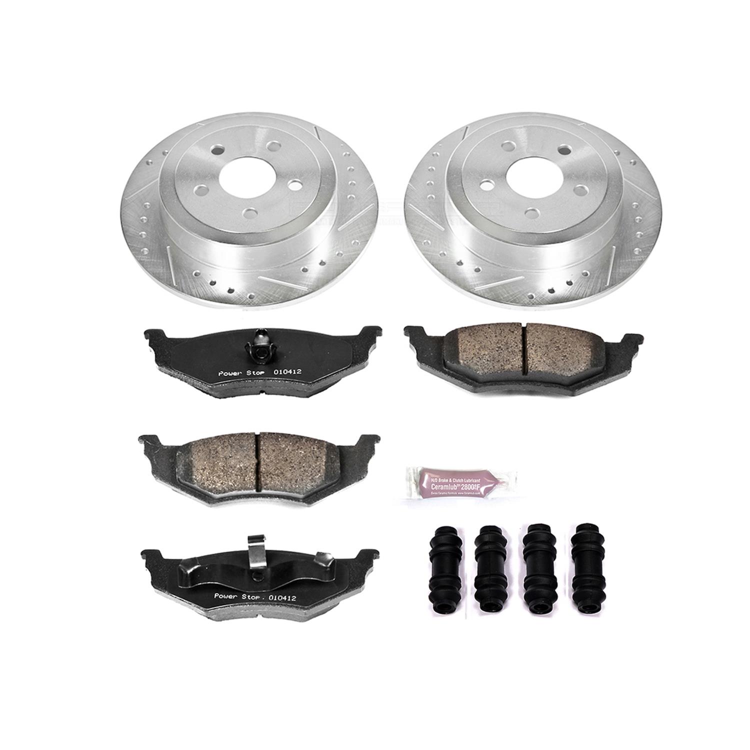Power Stop 01-03 Chrysler PT Cruiser Front & Rear Z23 Evolution Sport Brake Kit (1x psbK6266, 1x psbK1704) thumbnail 4