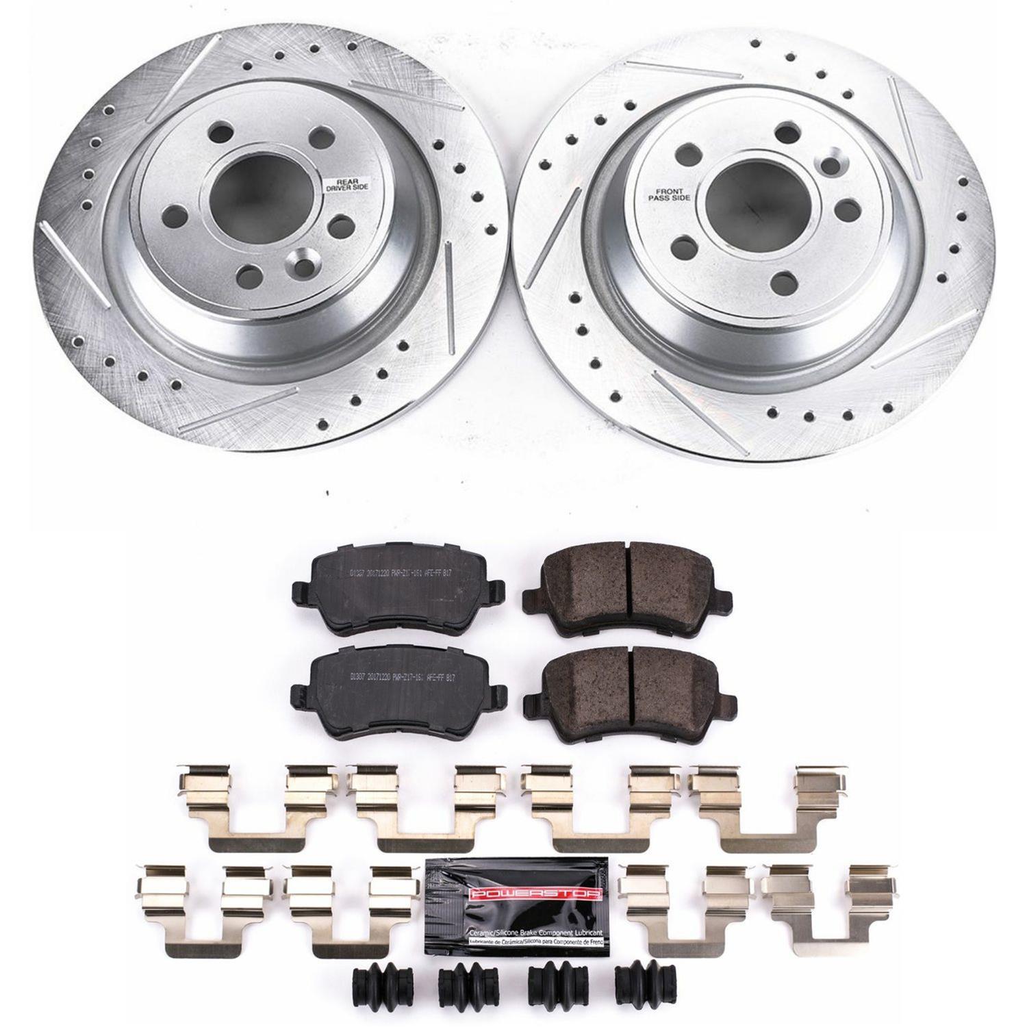 PowerStop Rear Z23 Evolution Sport Brake Kit w/ Calipers | BMW 328i (11-13) (KC5981)
