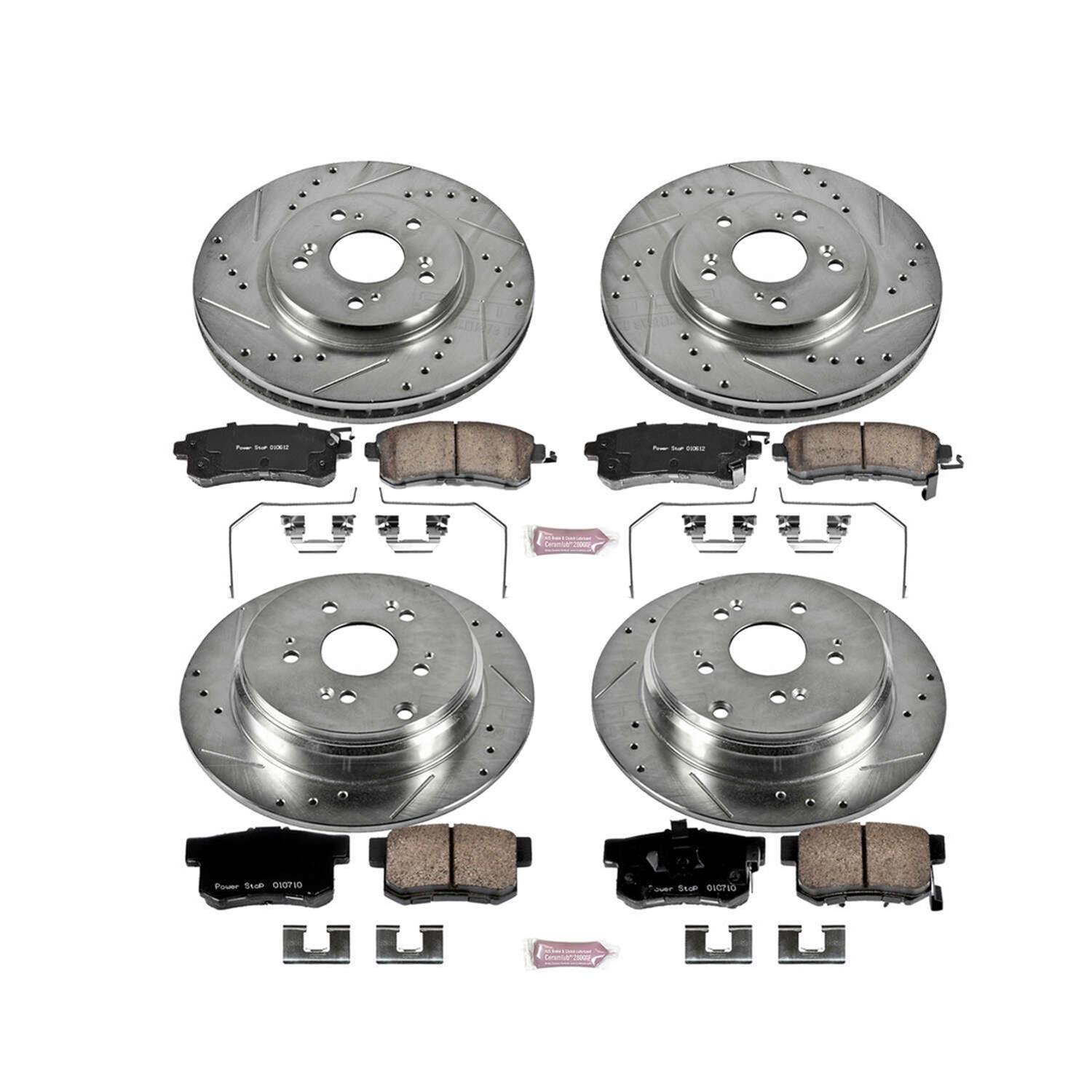 Power Stop 12-16 Honda CR-V Front & Rear Z23 Evolution Sport Brake Kit (1x psbK5432, 1x psbK206) thumbnail 2