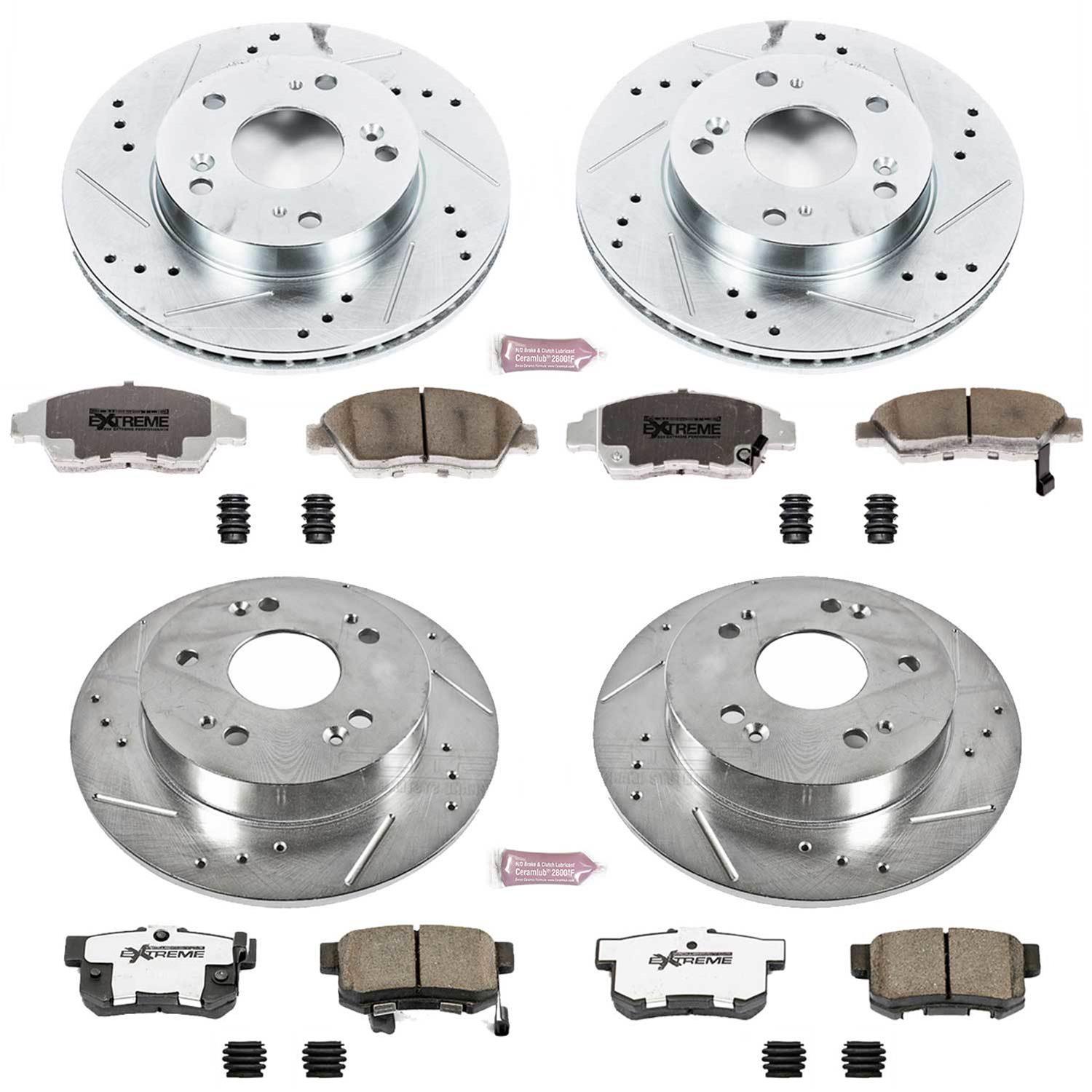 Power Stop 13-15 Acura ILX Front & Rear Z26 Street Warrior Brake Kit (1x psbK1243-26, 1x psbK6317-26) thumbnail 4