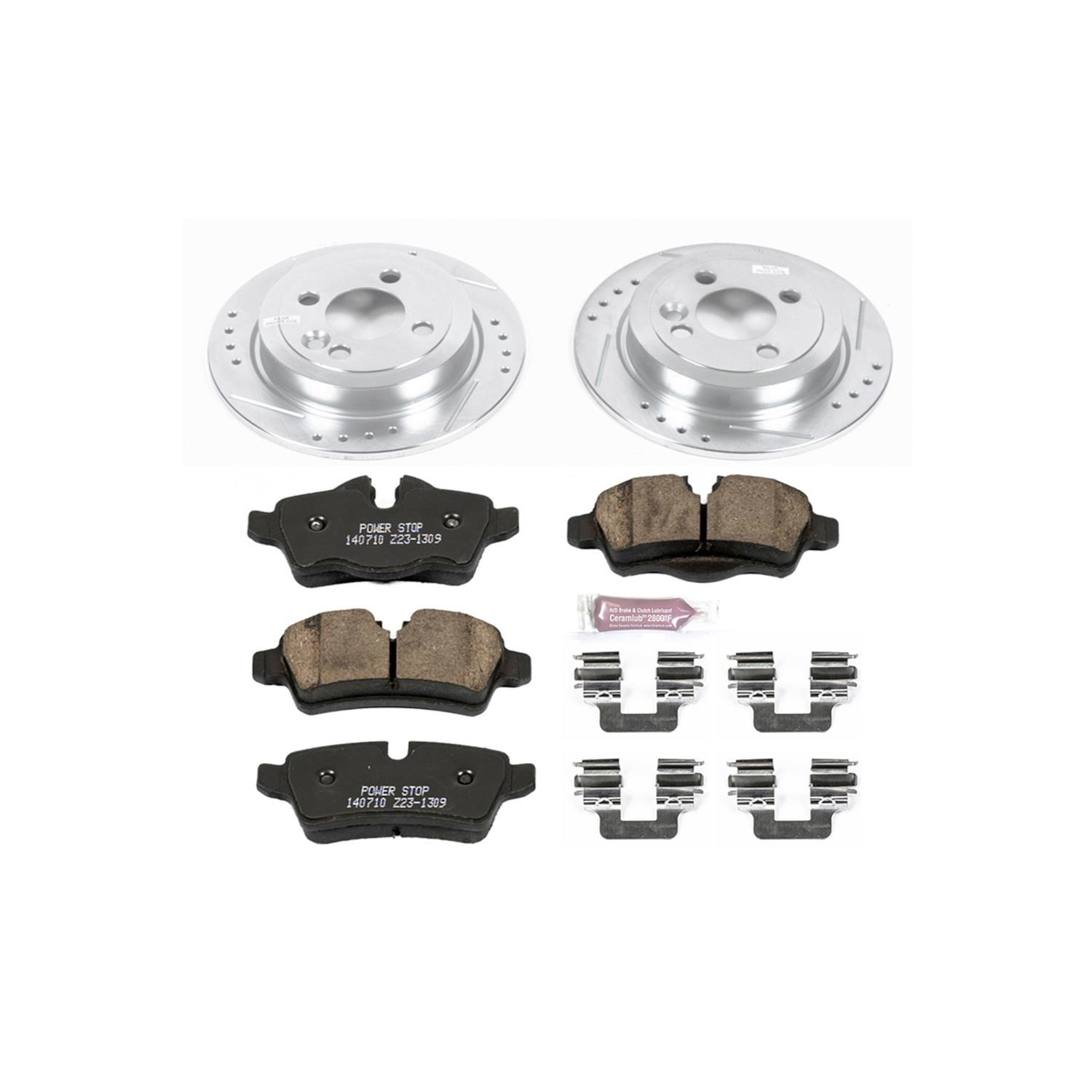 Power Stop 11-16 Mini Cooper Front & Rear Z23 Evolution Sport Brake Kit (1x psbK6741, 1x psbK6331) thumbnail 4
