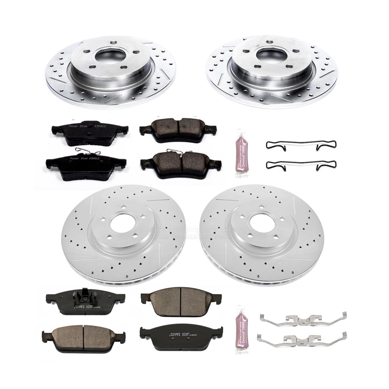PowerStop Front & Rear Z23 Evolution Sport Brake Kit w/ Calipers | Hummer H3 (2006–2010) (KC2820) main image 1