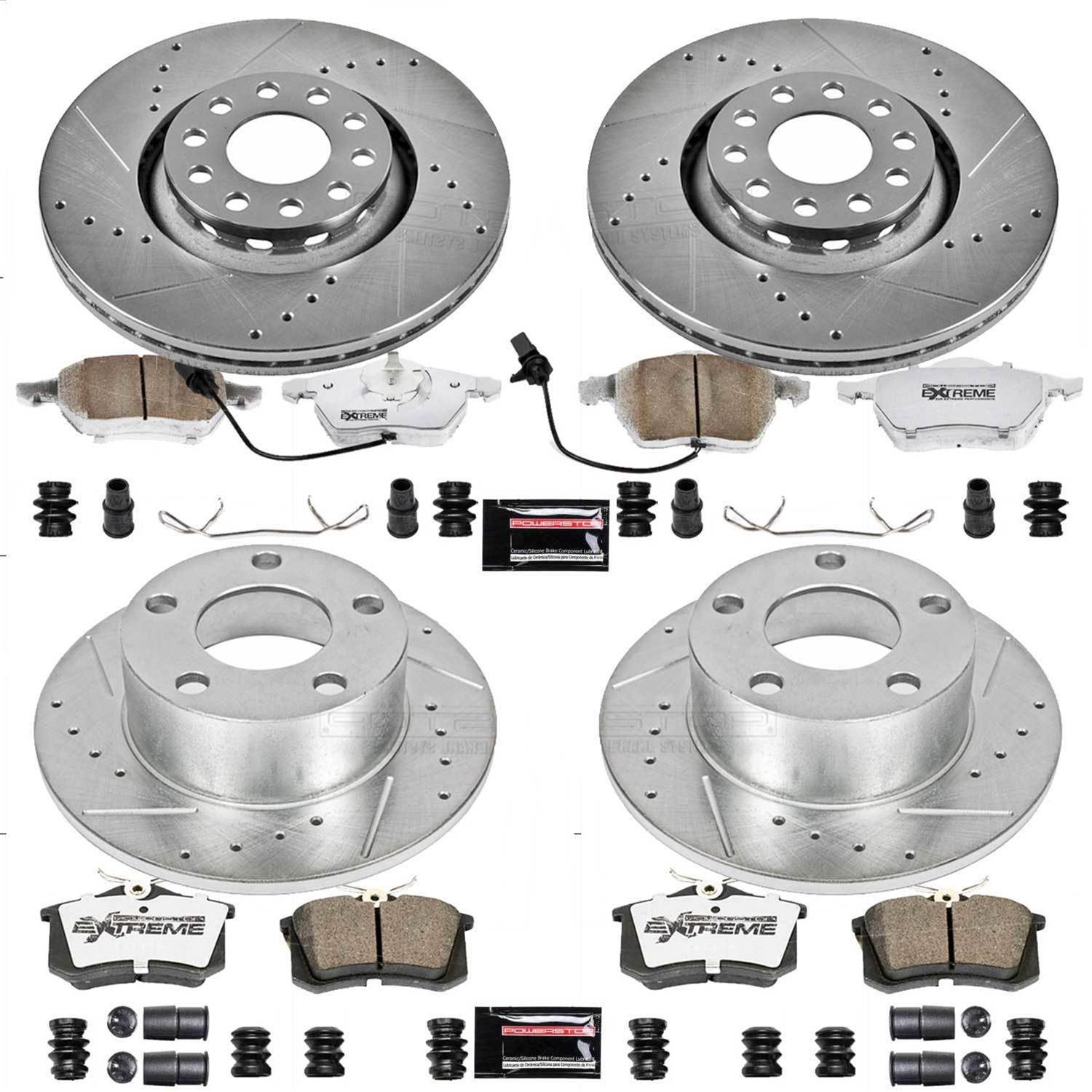 Power Stop 98-04 Audi A6 Front & Rear Z26 Street Warrior Brake Kit (1x psbK515-26, 1x psbK636-26) thumbnail 2