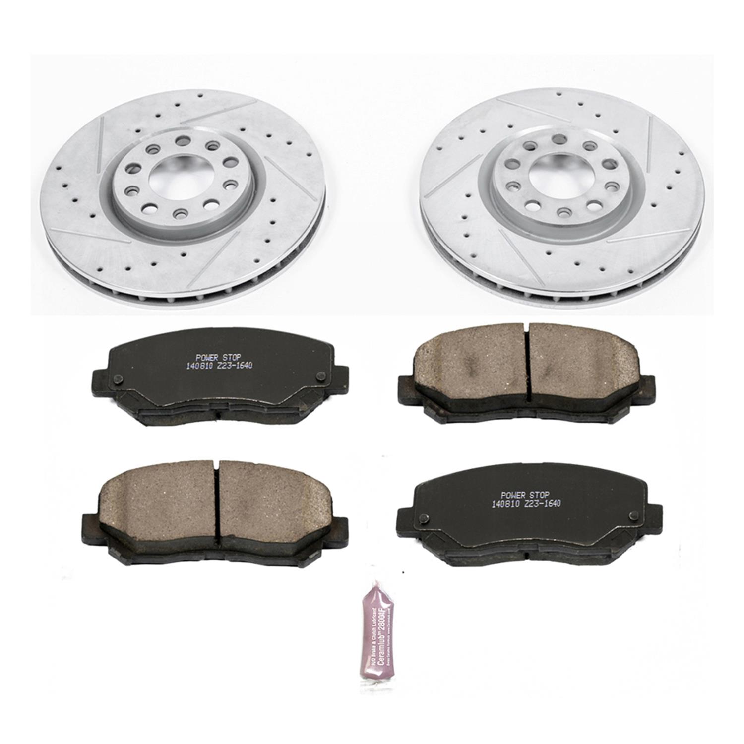 Power Stop 15-17 Chrysler 200 Front & Rear Z23 Evolution Sport Brake Kit (1x psbK6543, 1x psbK6372) thumbnail 3