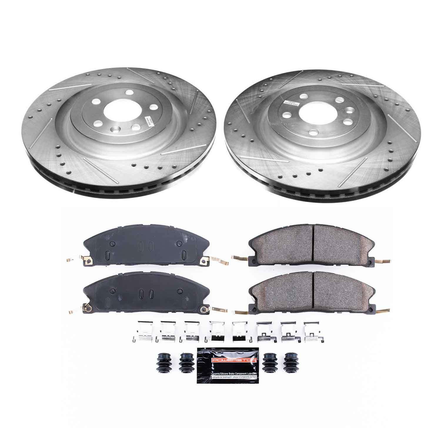 Power Stop 13-18 Lincoln MKT Front & Rear Z23 Evolution Sport Brake Kit (1x psbK6374, 1x psbK6819) thumbnail 4