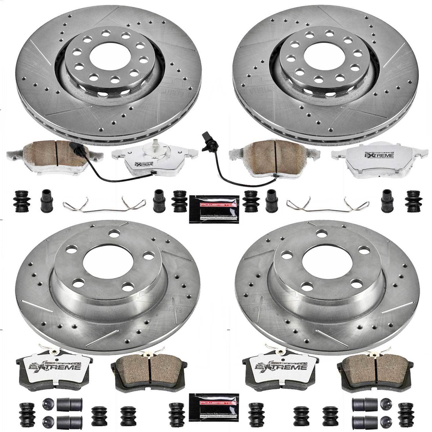 Power Stop 98-04 Audi A6 Quattro Front & Rear Z26 Street Warrior Brake Kit (1x psbK941-26, 1x psbK636-26) thumbnail 2