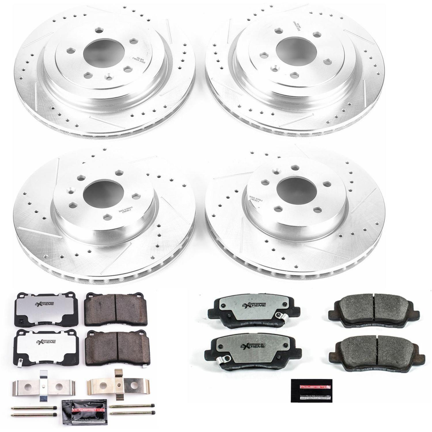 Power Stop 13-15 Cadillac ATS Front & Rear Z26 Street Warrior Brake Kit (1x psbK6389-26, 1x psbK6385-26) thumbnail 4