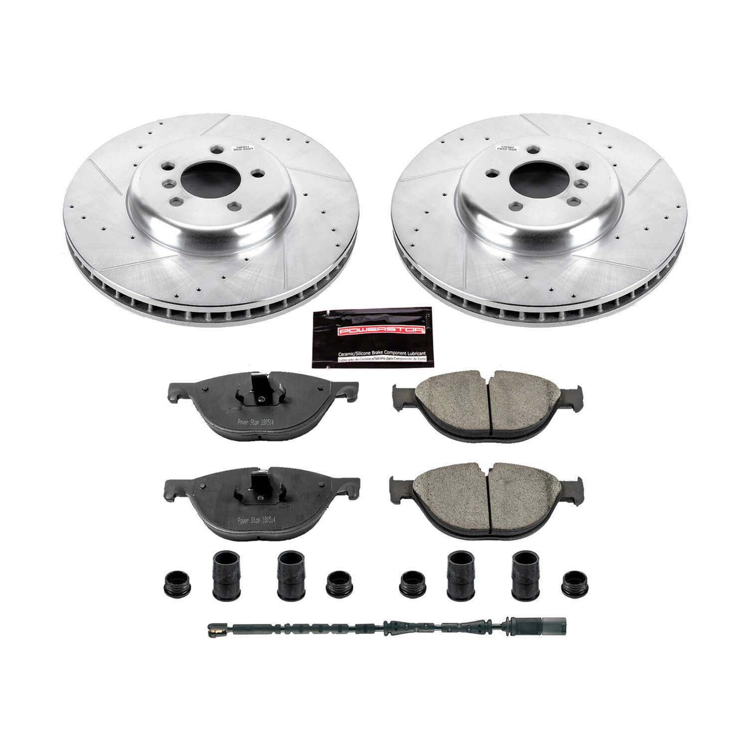 Power Stop 10-15 BMW 750i xDrive Front Z23 Evolution Brake Kit (1x psbSW-0456, 1x psbZ23-1409, 1x psbEBR1219XR, 1x psbEBR1220XL) thumbnail 9