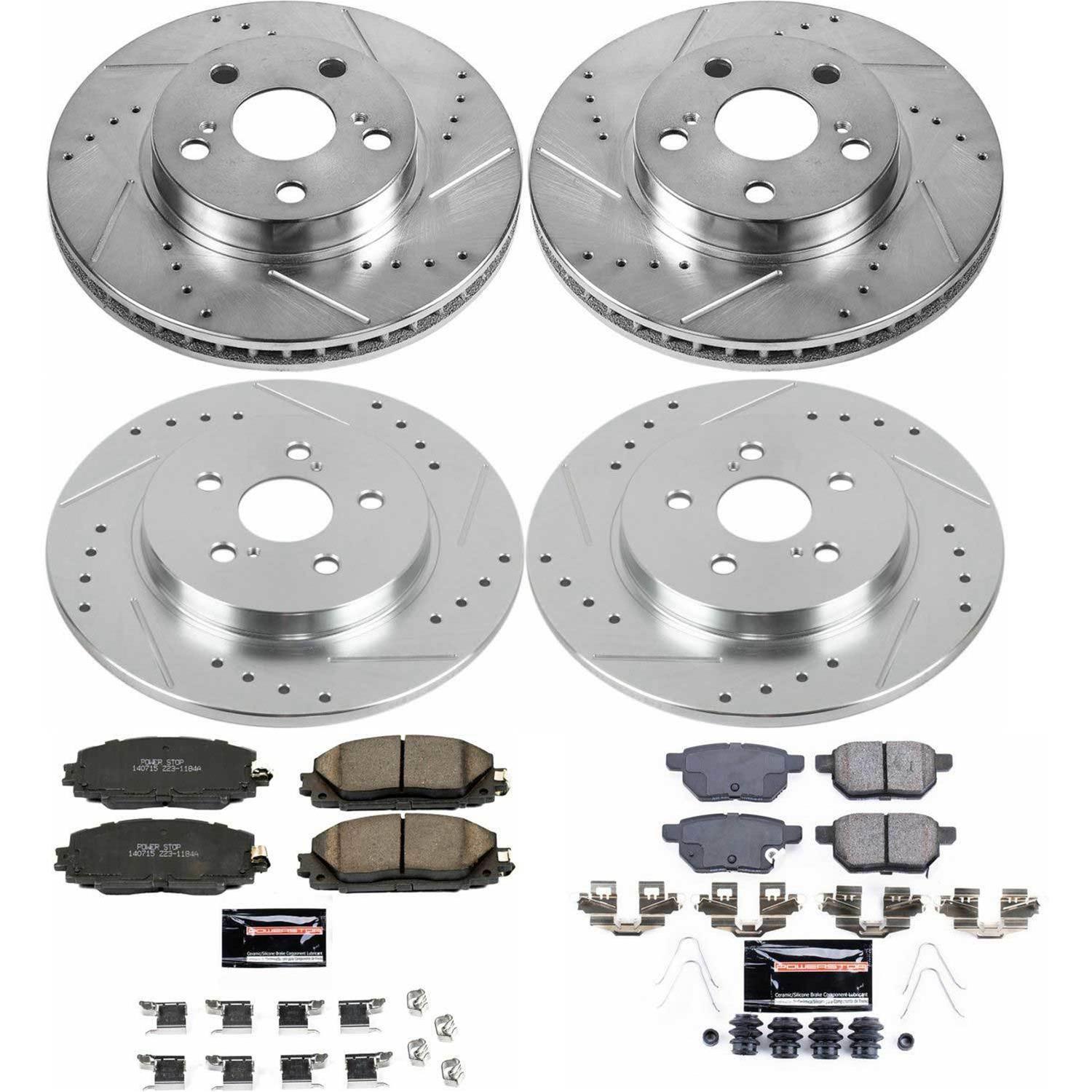 Power Stop 11-17 Lexus CT200h Front & Rear Z23 Evolution Sport Brake Kit (1x psbK5870, 1x psbK6498) thumbnail 8