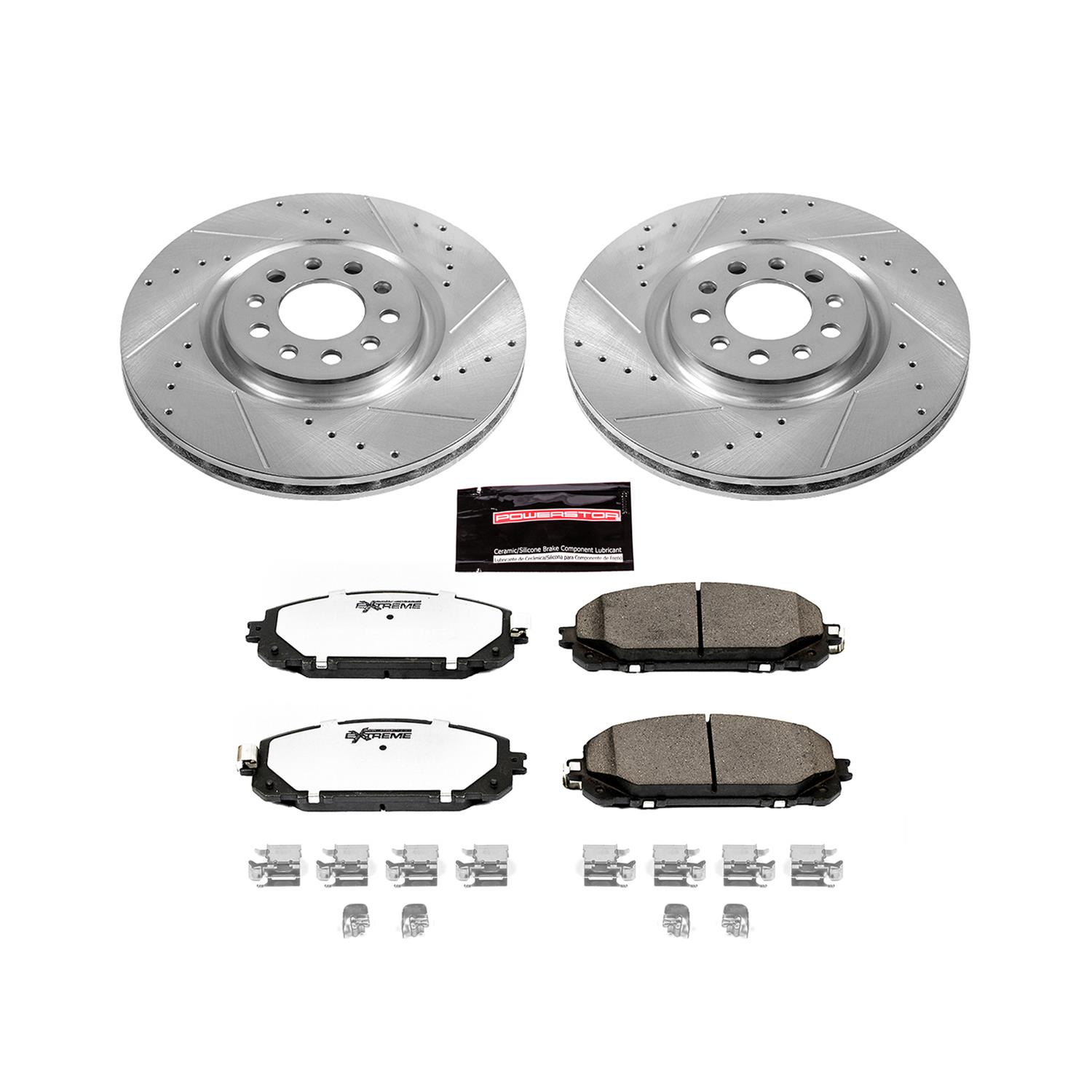 Power Stop 14-16 Jeep Cherokee Front Z36 Truck & Tow Kit w/Cals (1x psbK6540-36, 1x psbS5508) thumbnail 5