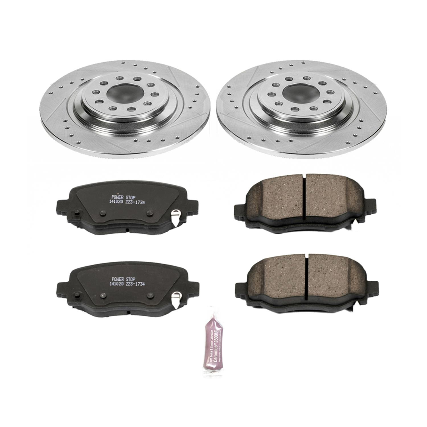 Power Stop 17-19 Jeep Cherokee Front & Rear Z23 Evolution Sport Brake Kit (1x psbK6542, 1x psbK7414) thumbnail 4