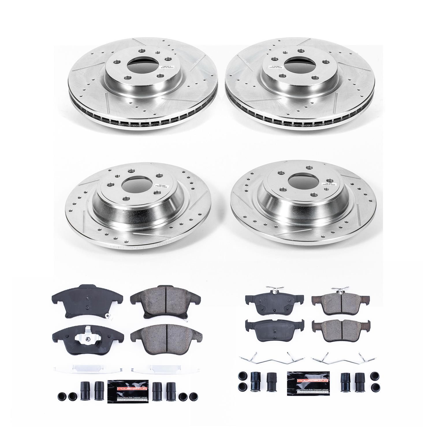 Power Stop K6399 Front Brake Kit with Drilled/Slotted Brake Rotors