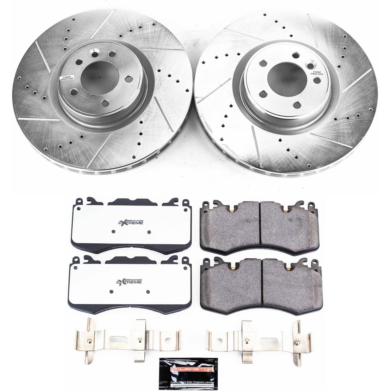 No Hardware Included For Brake Pads Front Disc Brake Rotors and Ceramic Brake Pads for 2001 Dodge Ram 3500 With Two Years Manufacturer Warranty